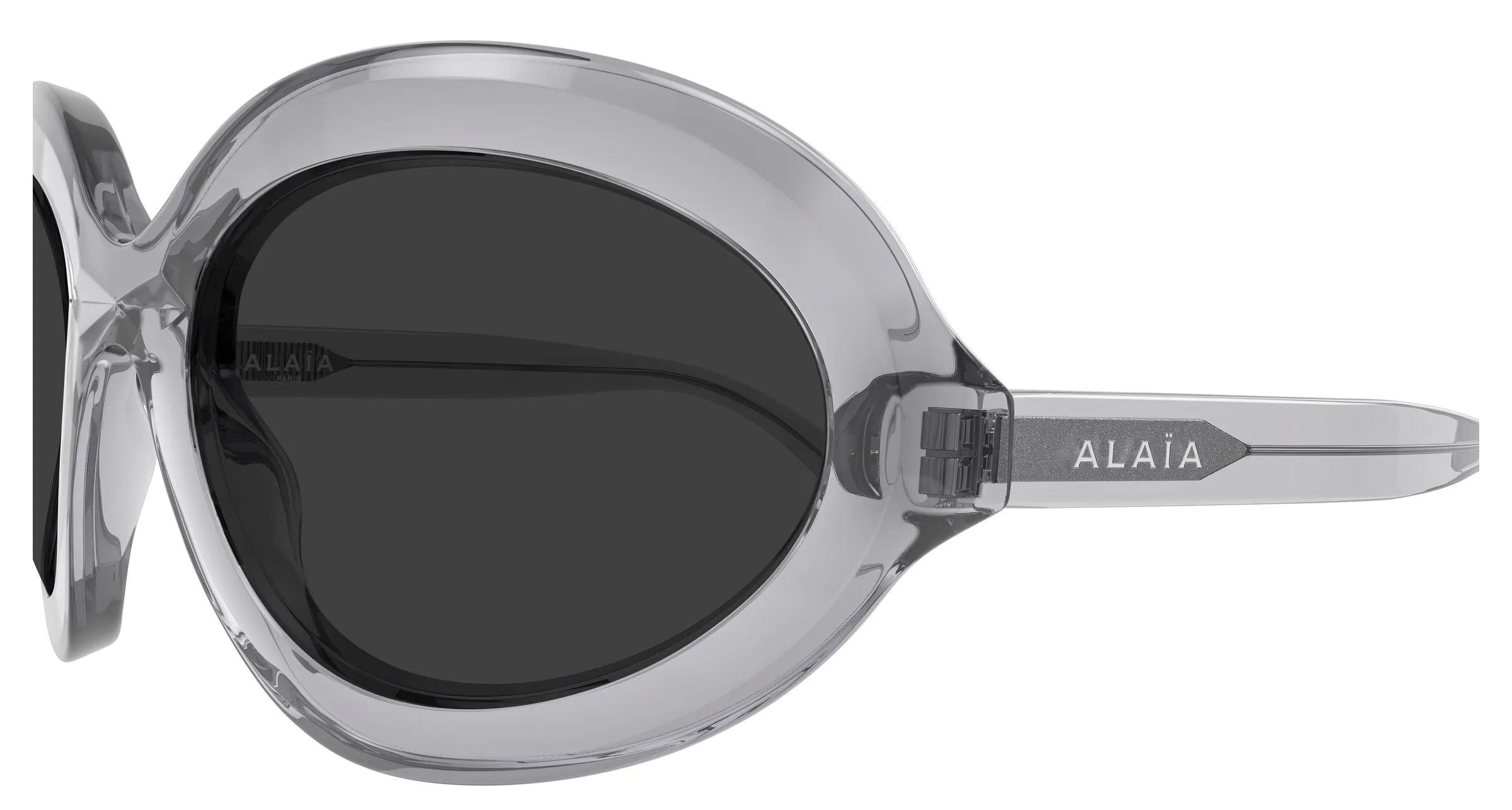 AZZEDINE ALAÏA AA0101S 003 Occhiali da sole Acetato Grigio Grigio Rotonda - immagine 3