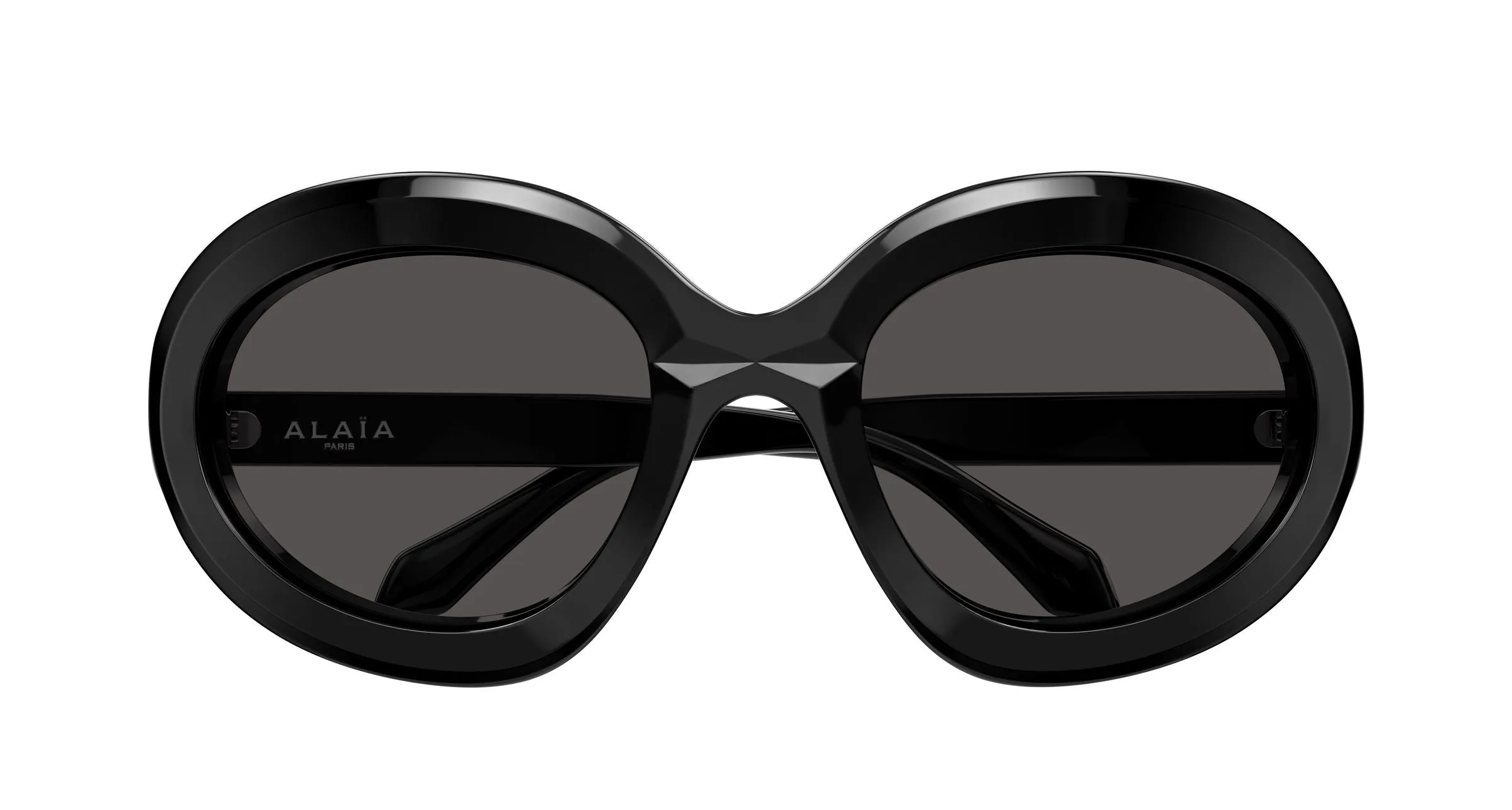 AZZEDINE ALAÏA AA0101S 001 Occhiali da sole Acetato Nero Grigio Rotonda - immagine 2