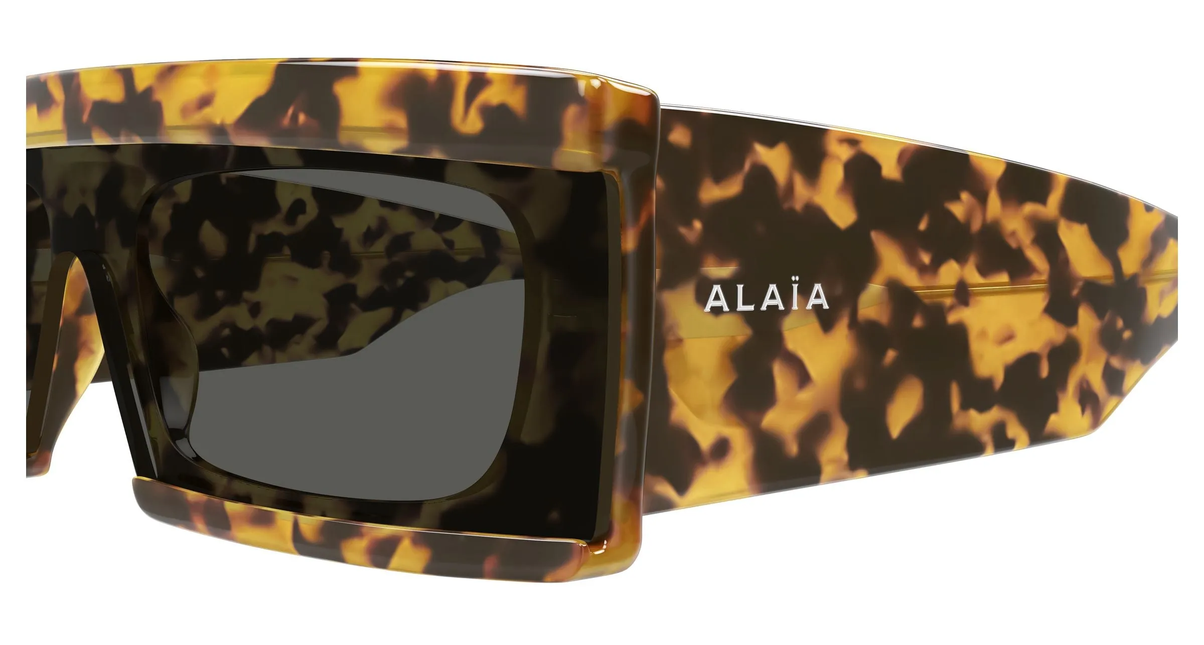 AZZEDINE ALAÏA AA0099S 003 Occhiali da sole Acetato Havana Grigio Squadrata - immagine 3