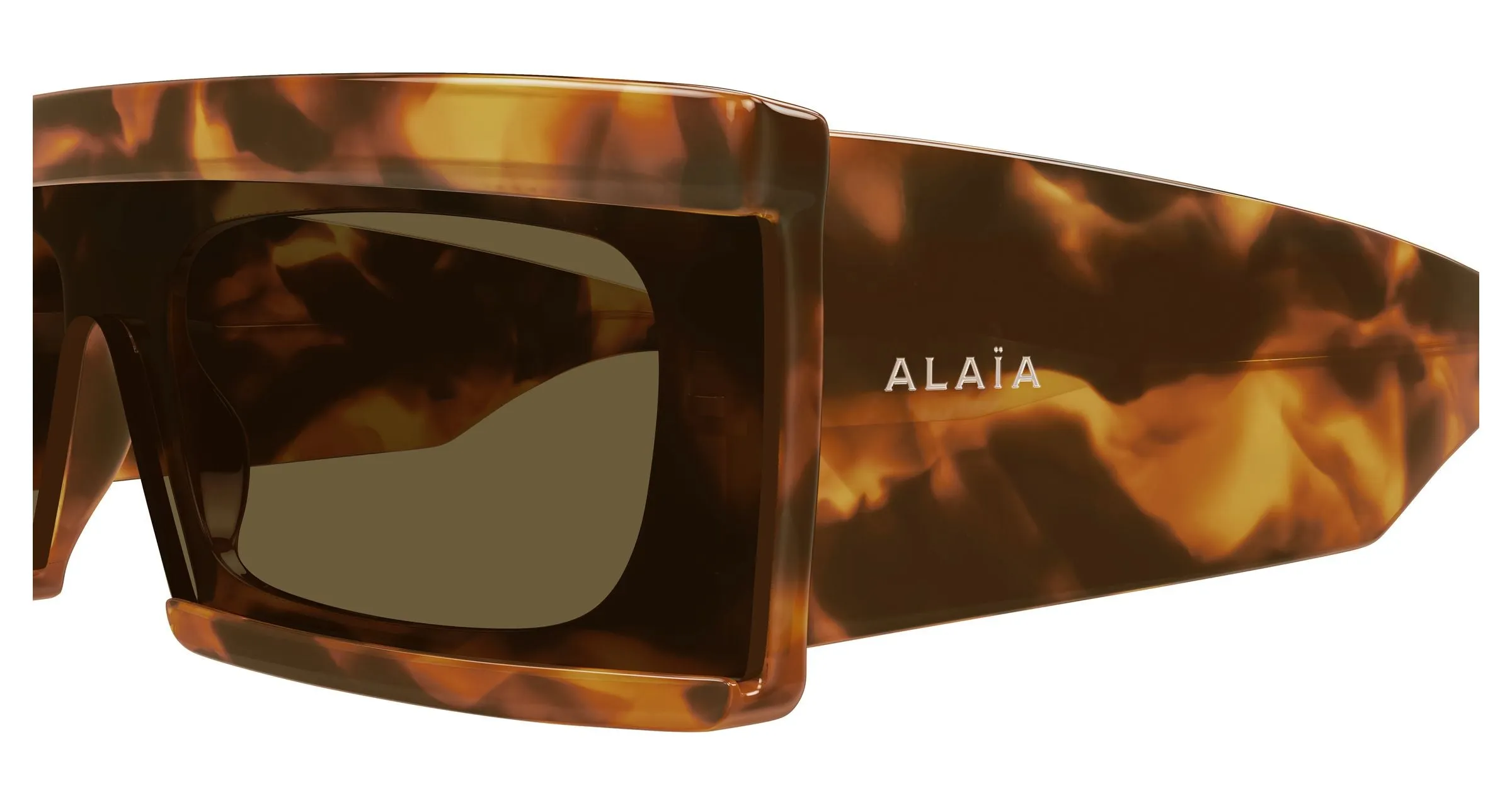 AZZEDINE ALAÏA AA0099S 002 Occhiali da sole Acetato Havana Marrone Squadrata - immagine 3