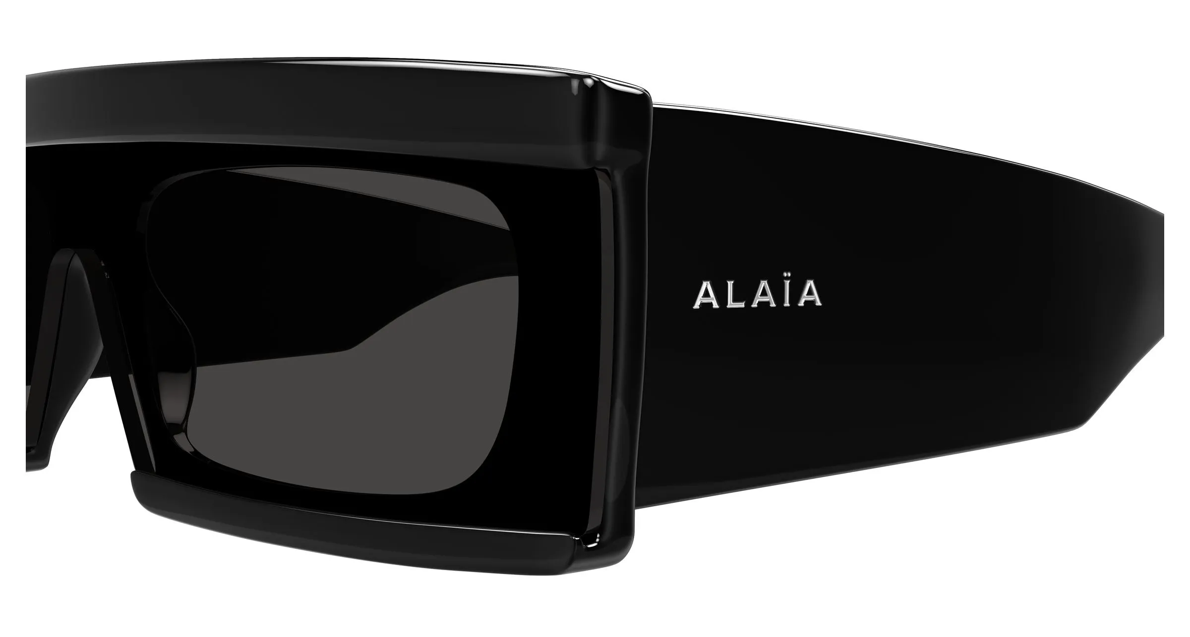 AZZEDINE ALAÏA AA0099S 001 Occhiali da sole Acetato Nero Grigio Squadrata - immagine 3