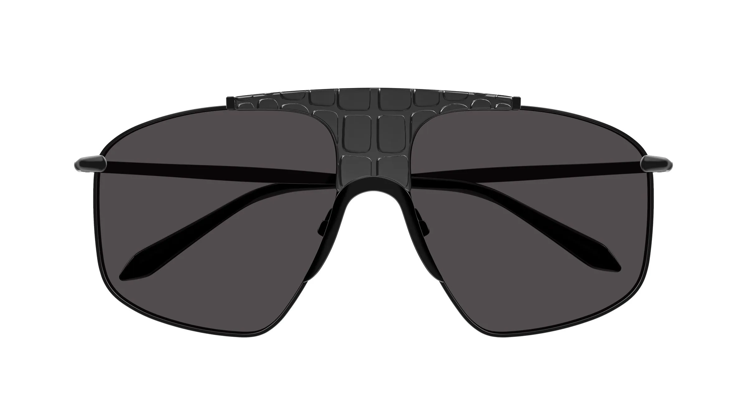 AZZEDINE ALAÏA AA0098S 003 Occhiali da sole Metallo Nero Grigio Pilot - immagine 2