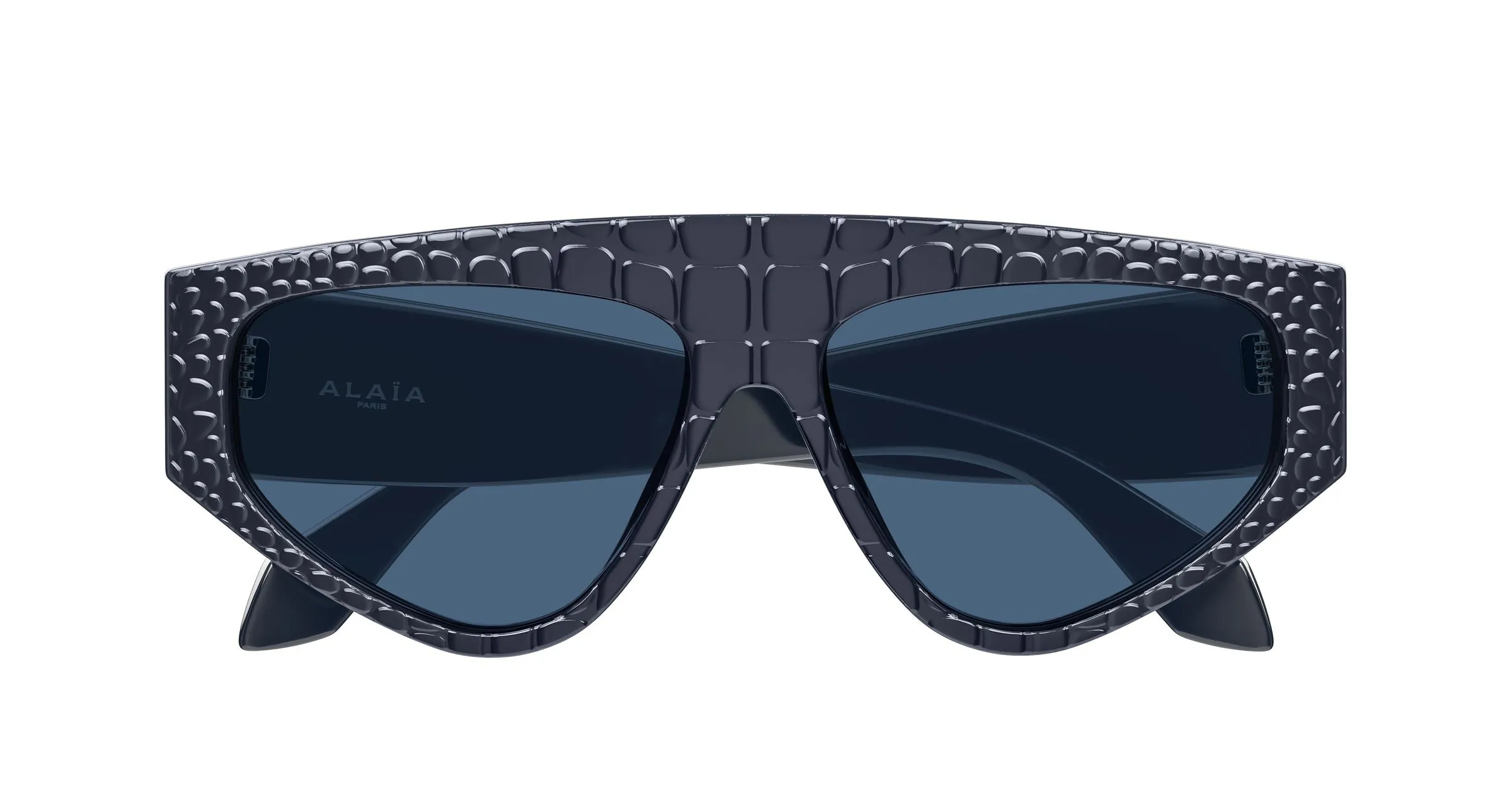 AZZEDINE ALAÏA AA0097S 004 Occhiali da sole Acetato Blu Blu Geometrica - immagine 2