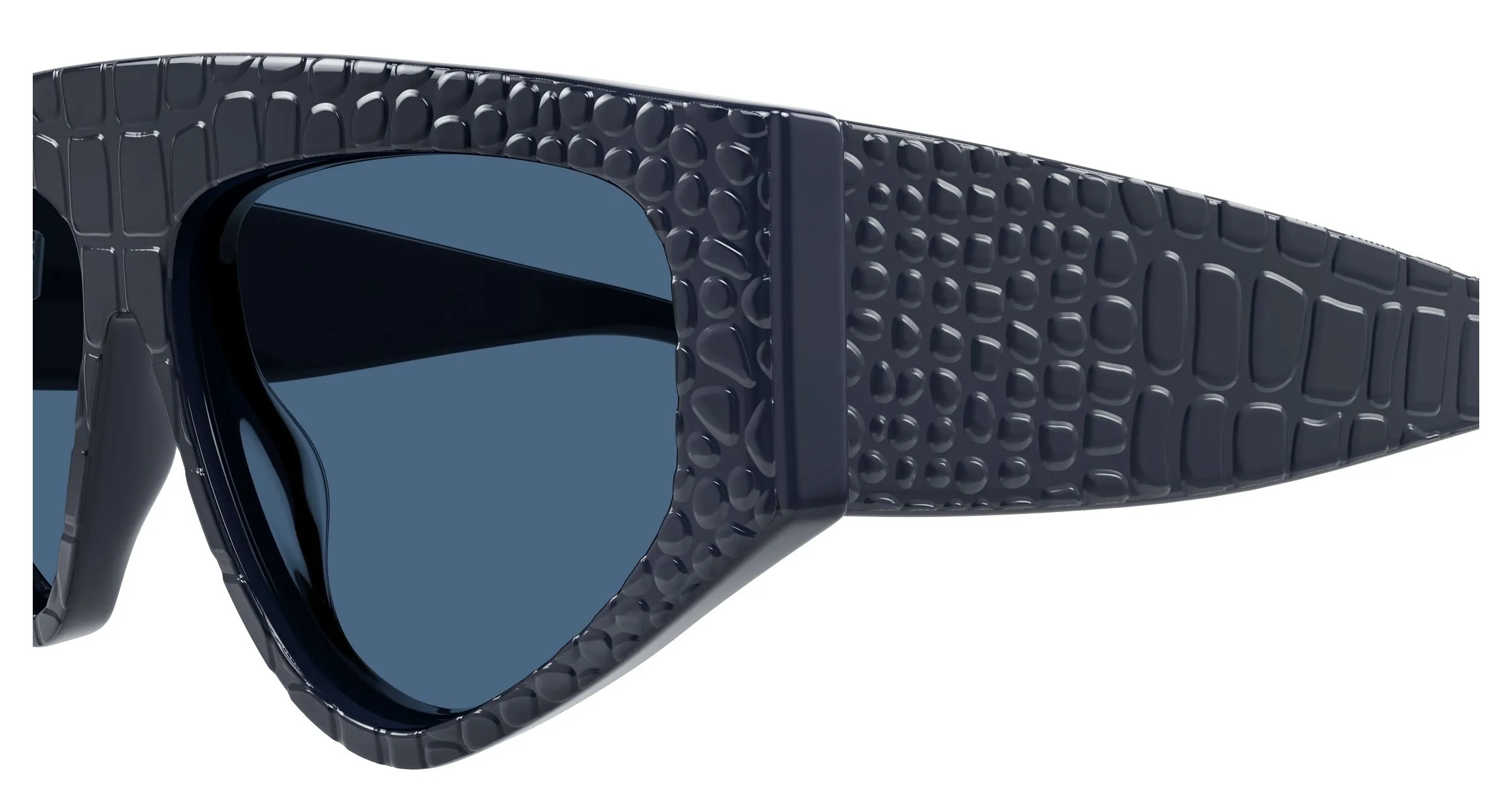 AZZEDINE ALAÏA AA0097S 004 Occhiali da sole Acetato Blu Blu Geometrica - immagine 3