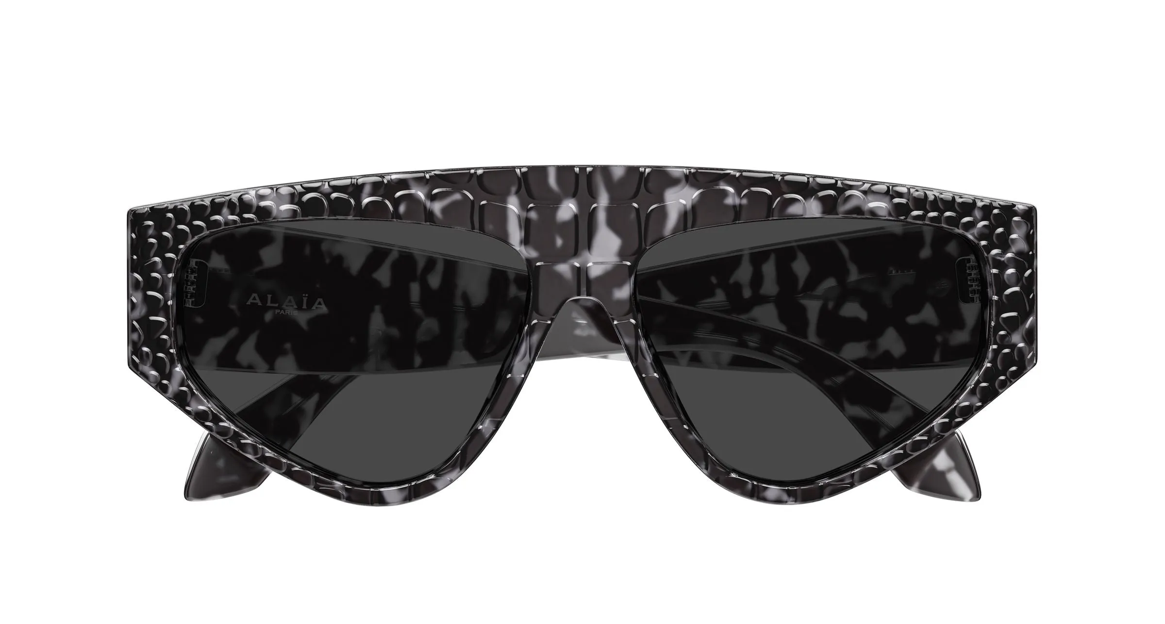 AZZEDINE ALAÏA AA0097S 003 Occhiali da sole Acetato Havana Grigio Geometrica - immagine 2