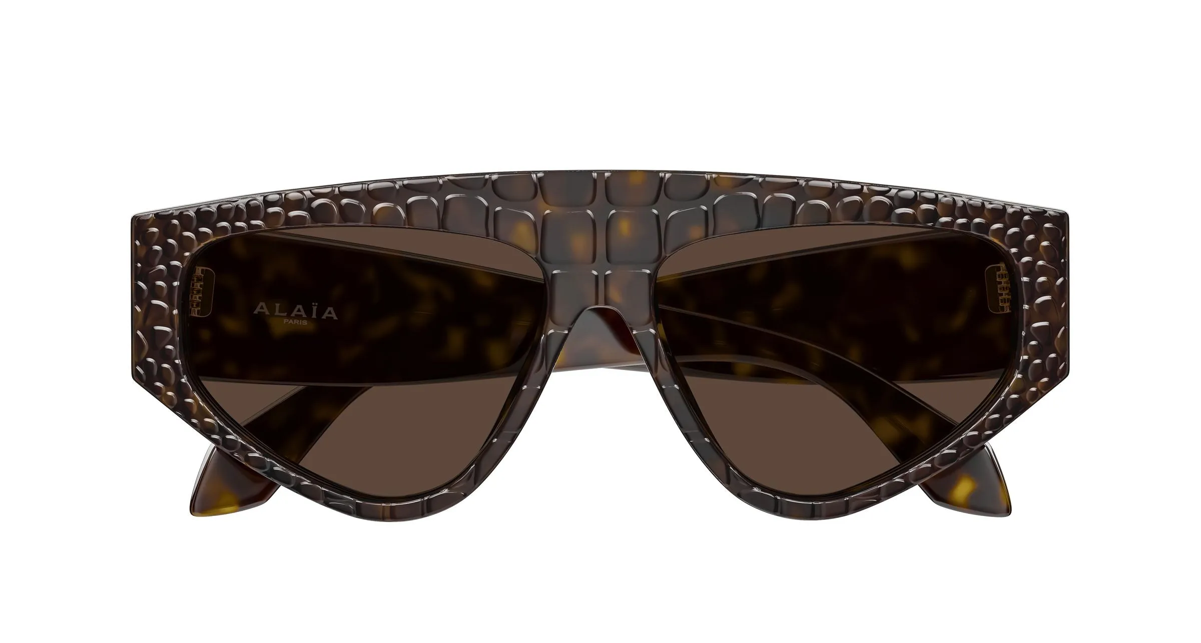 AZZEDINE ALAÏA AA0097S 002 Occhiali da sole Acetato Havana Marrone Geometrica - immagine 2