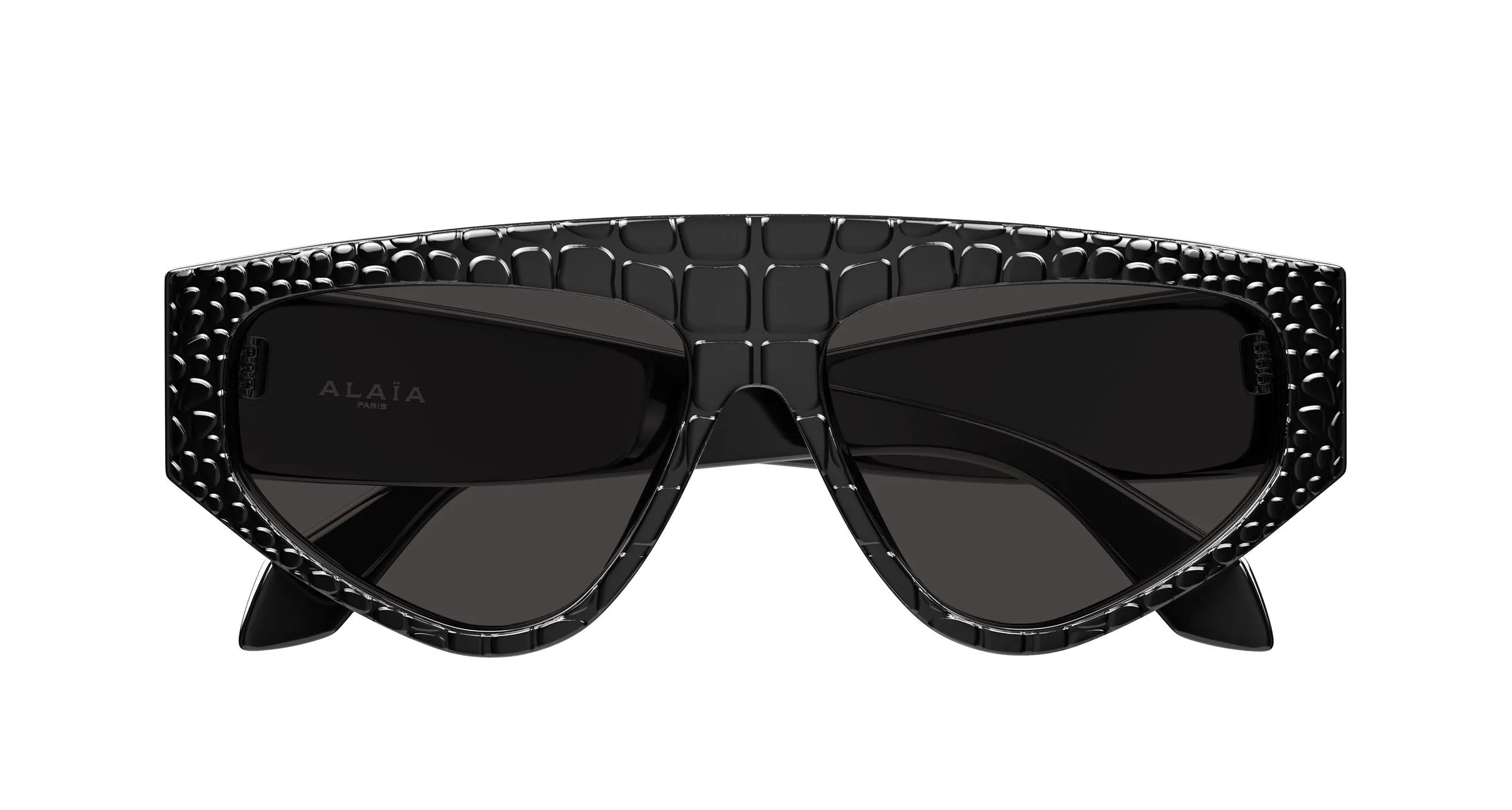 AZZEDINE ALAÏA AA0097S 001 Occhiali da sole Acetato Nero Grigio Geometrica - immagine 2