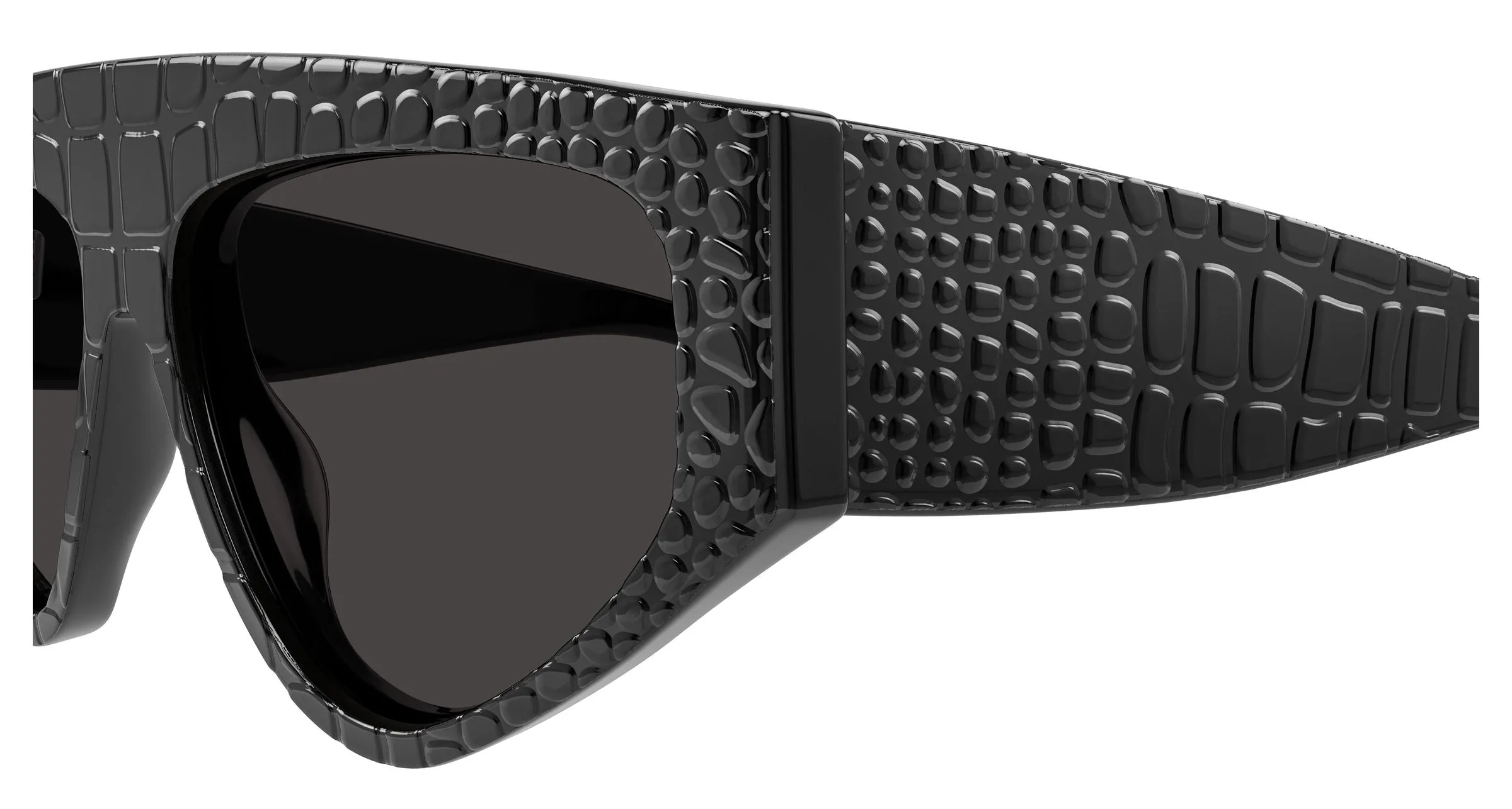 AZZEDINE ALAÏA AA0097S 001 Occhiali da sole Acetato Nero Grigio Geometrica - immagine 3