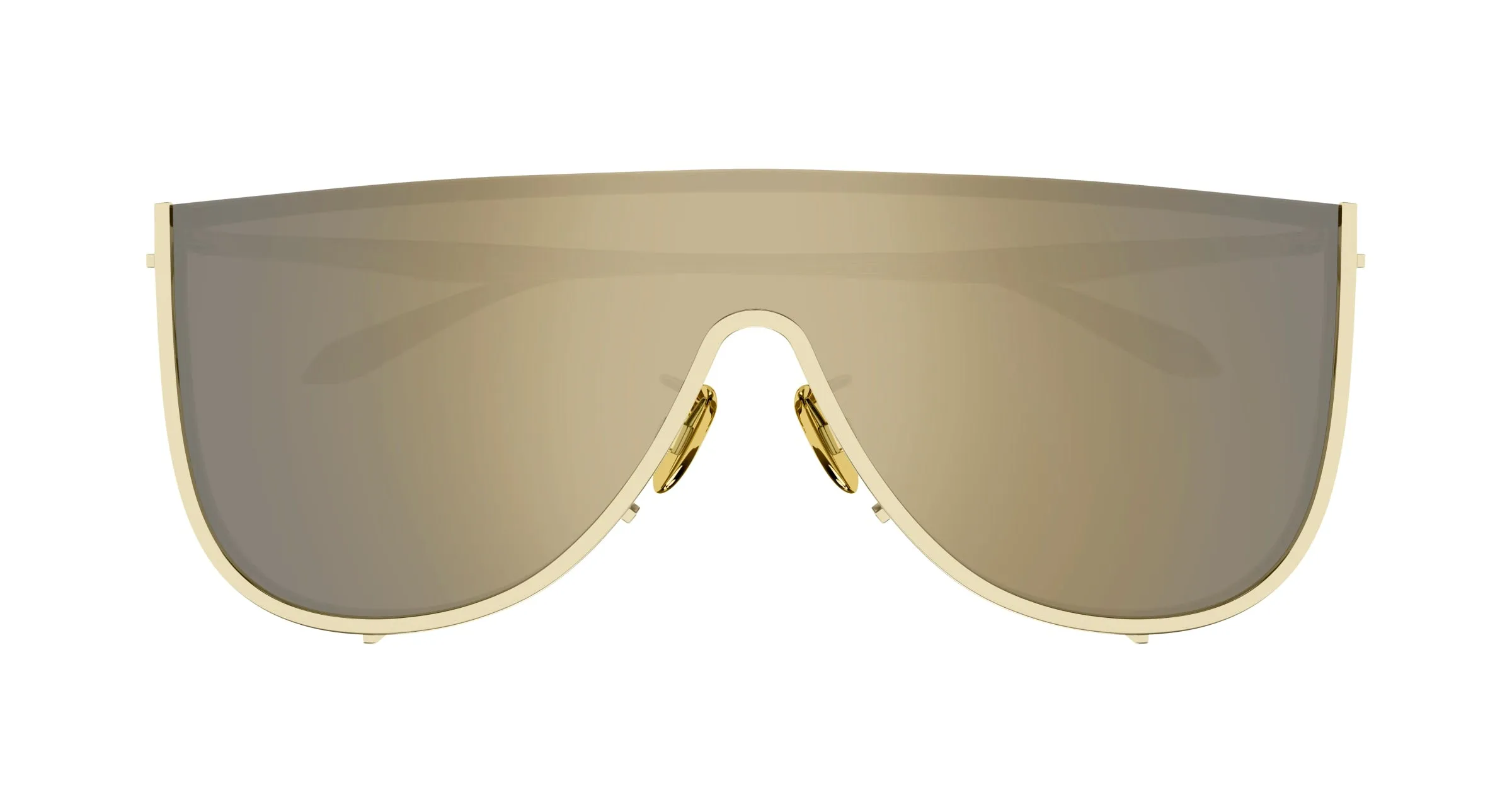 AZZEDINE ALAÏA AA0094S 003 Occhiali da sole Metallo Oro Oro Avvolgente Specchiato - immagine 2