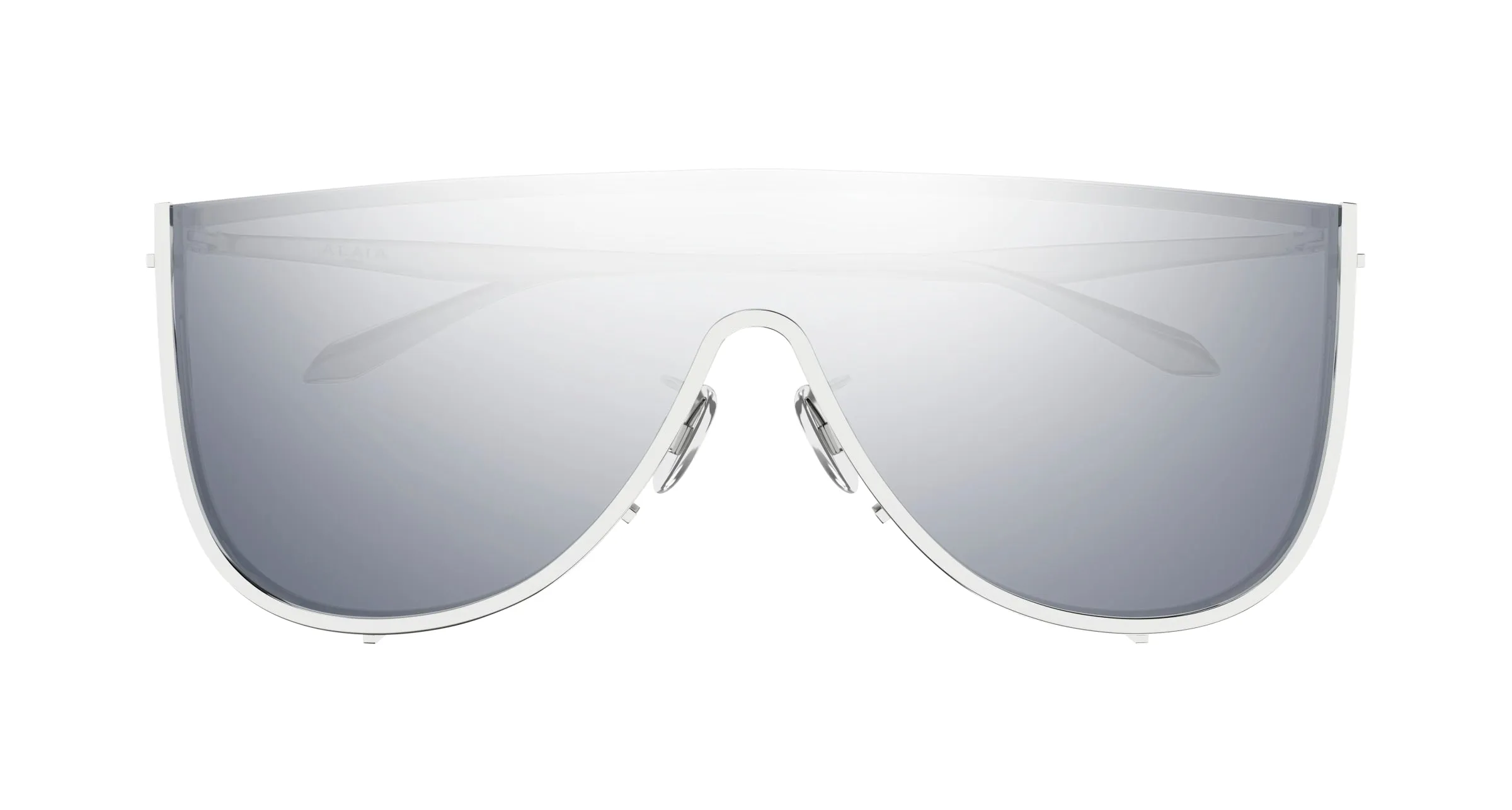 AZZEDINE ALAÏA AA0094S 002 Occhiali da sole Metallo Argento Argento Avvolgente Specchiato - immagine 2