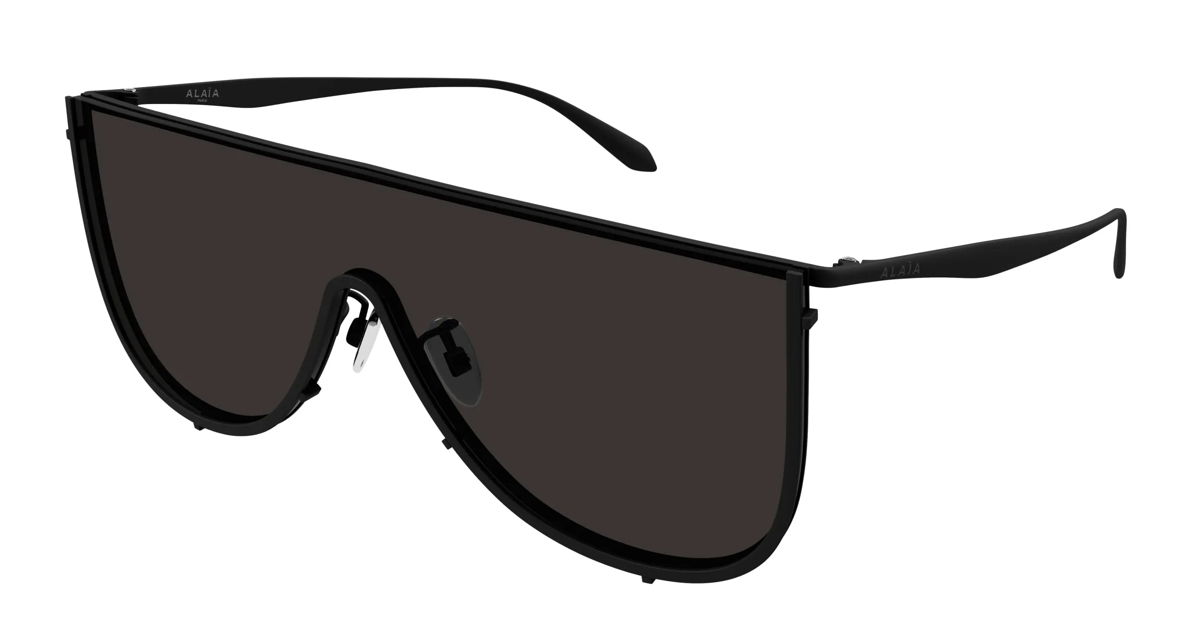 AZZEDINE ALAÏA AA0094S 001 Occhiali da sole Metallo Nero Grigio Avvolgente - immagine 1