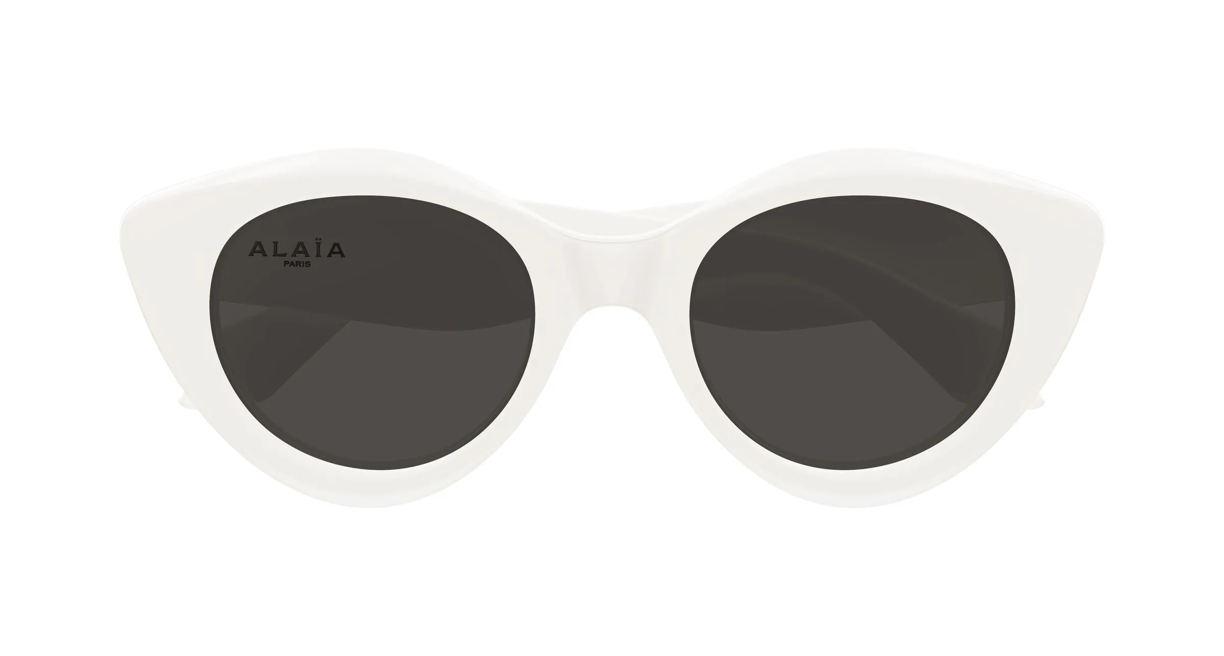 AZZEDINE ALAÏA AA0091S 003 Occhiali da sole Acetato Bianco Grigio Rotonda - immagine 2