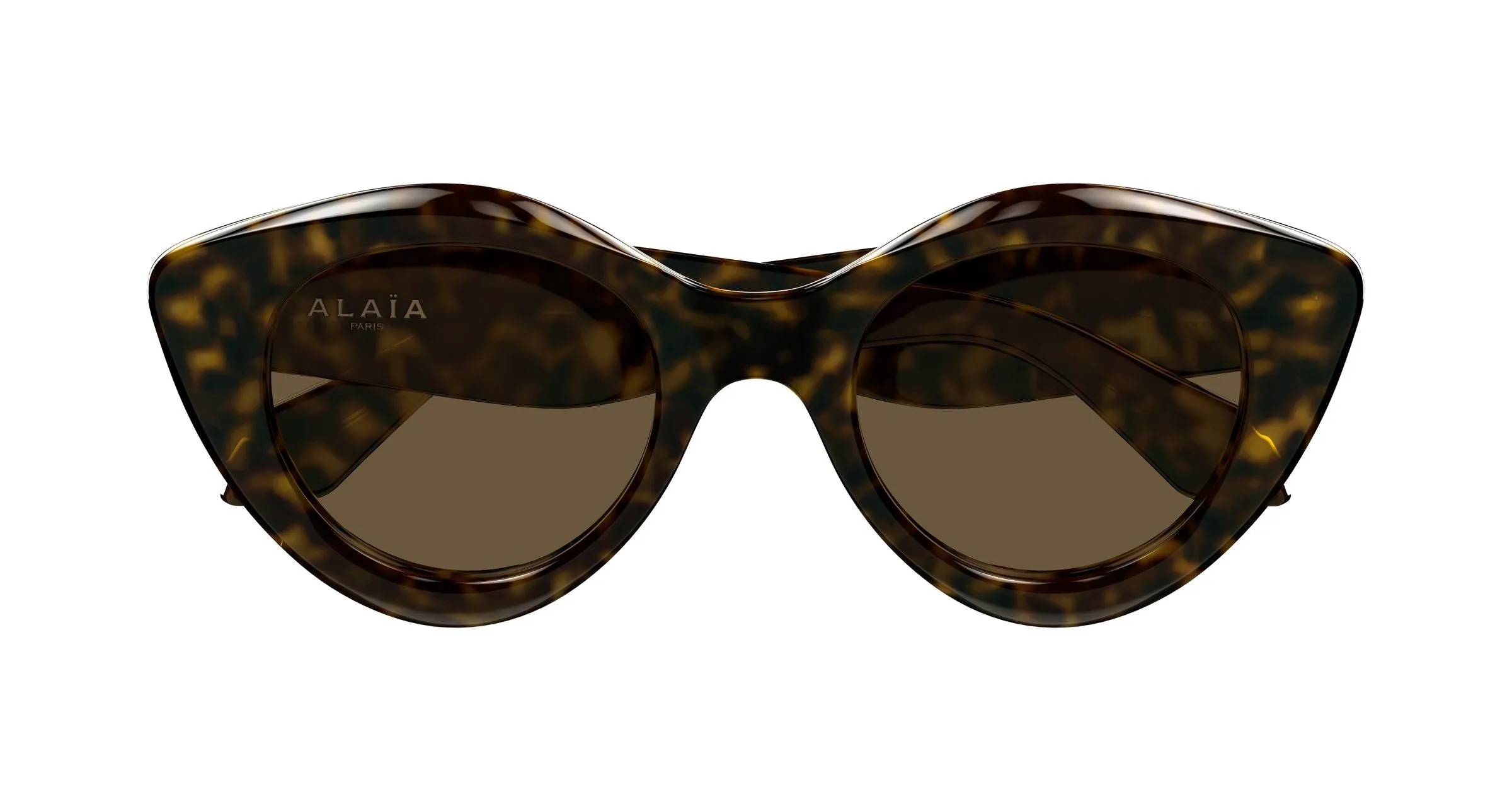 AZZEDINE ALAÏA AA0091S 002 Occhiali da sole Acetato Havana Marrone Rotonda - immagine 2