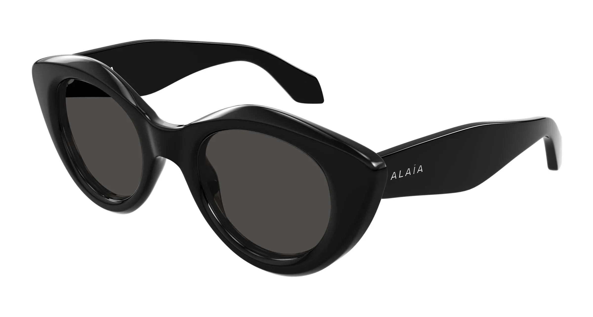AZZEDINE ALAÏA AA0091S 001 Occhiali da sole Acetato Nero Grigio Rotonda - immagine 1