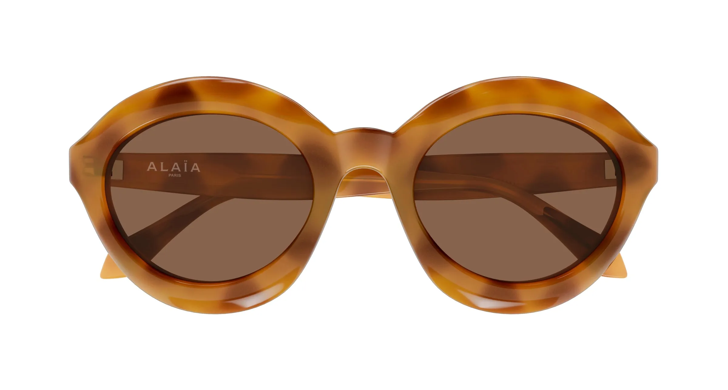 AZZEDINE ALAÏA AA0088S 004 Occhiali da sole Acetato Havana Marrone Rotonda - immagine 2