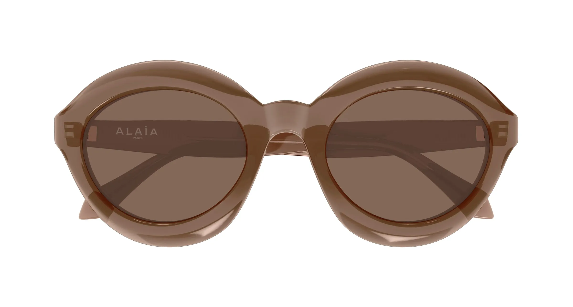 AZZEDINE ALAÏA AA0088S 003 Occhiali da sole Acetato Marrone Marrone Rotonda - immagine 2