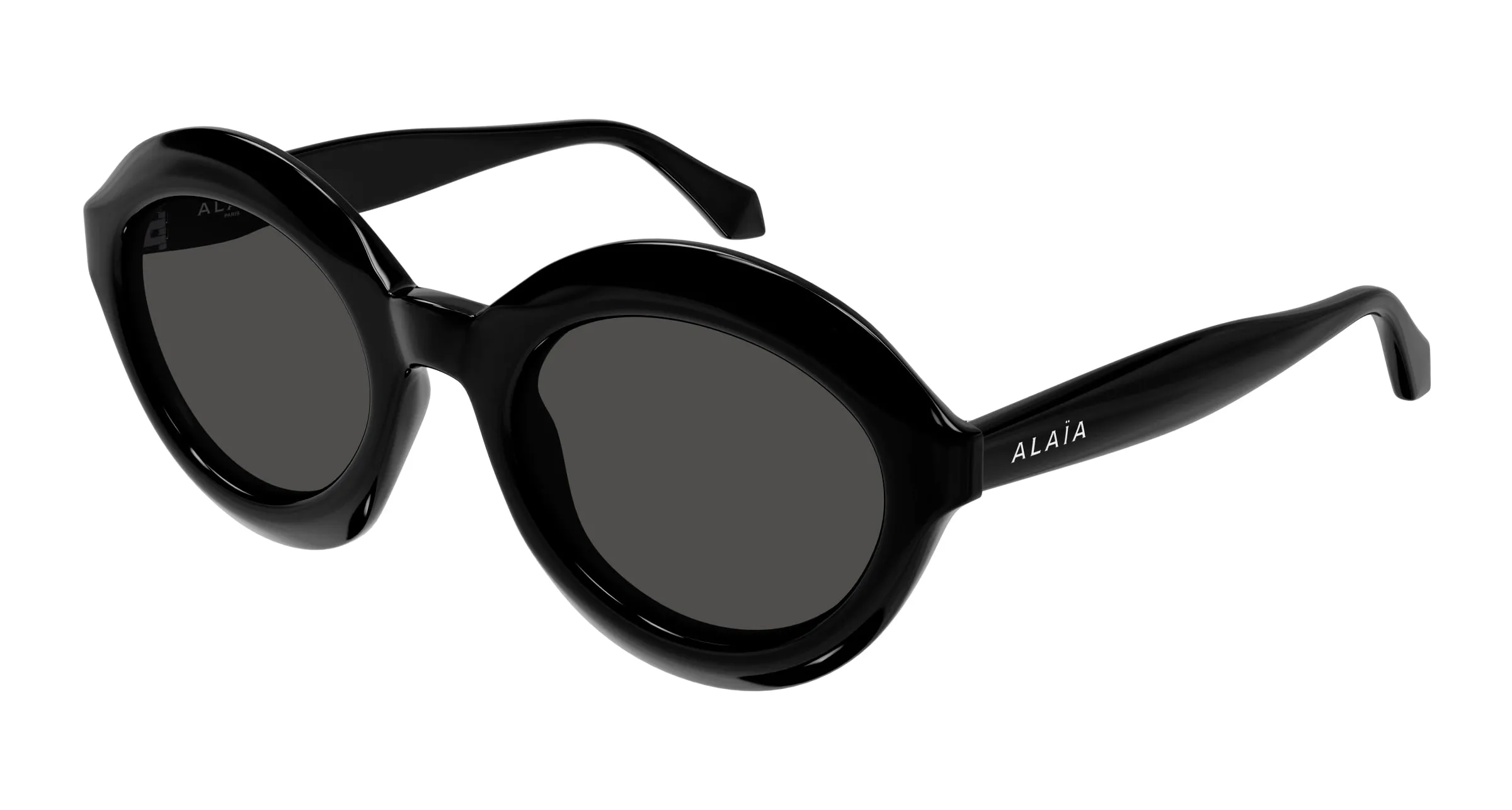 AZZEDINE ALAÏA AA0088S 001 Occhiali da sole Acetato Nero Grigio Rotonda - immagine 1