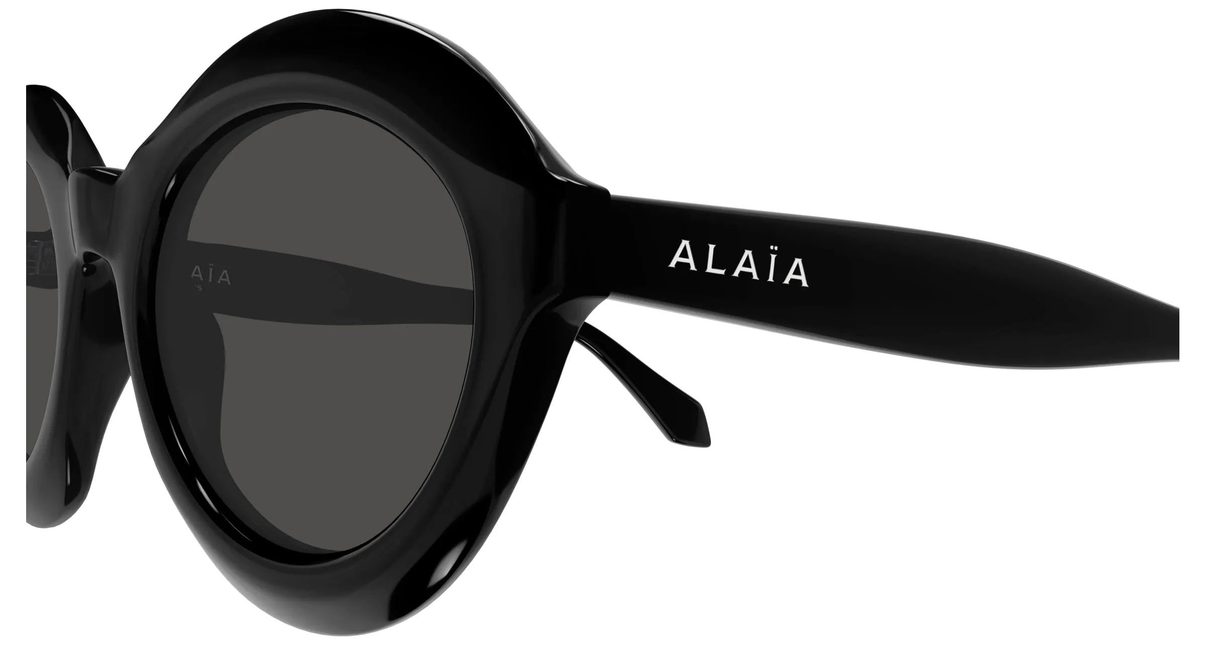 AZZEDINE ALAÏA AA0088S 001 Occhiali da sole Acetato Nero Grigio Rotonda - immagine 3