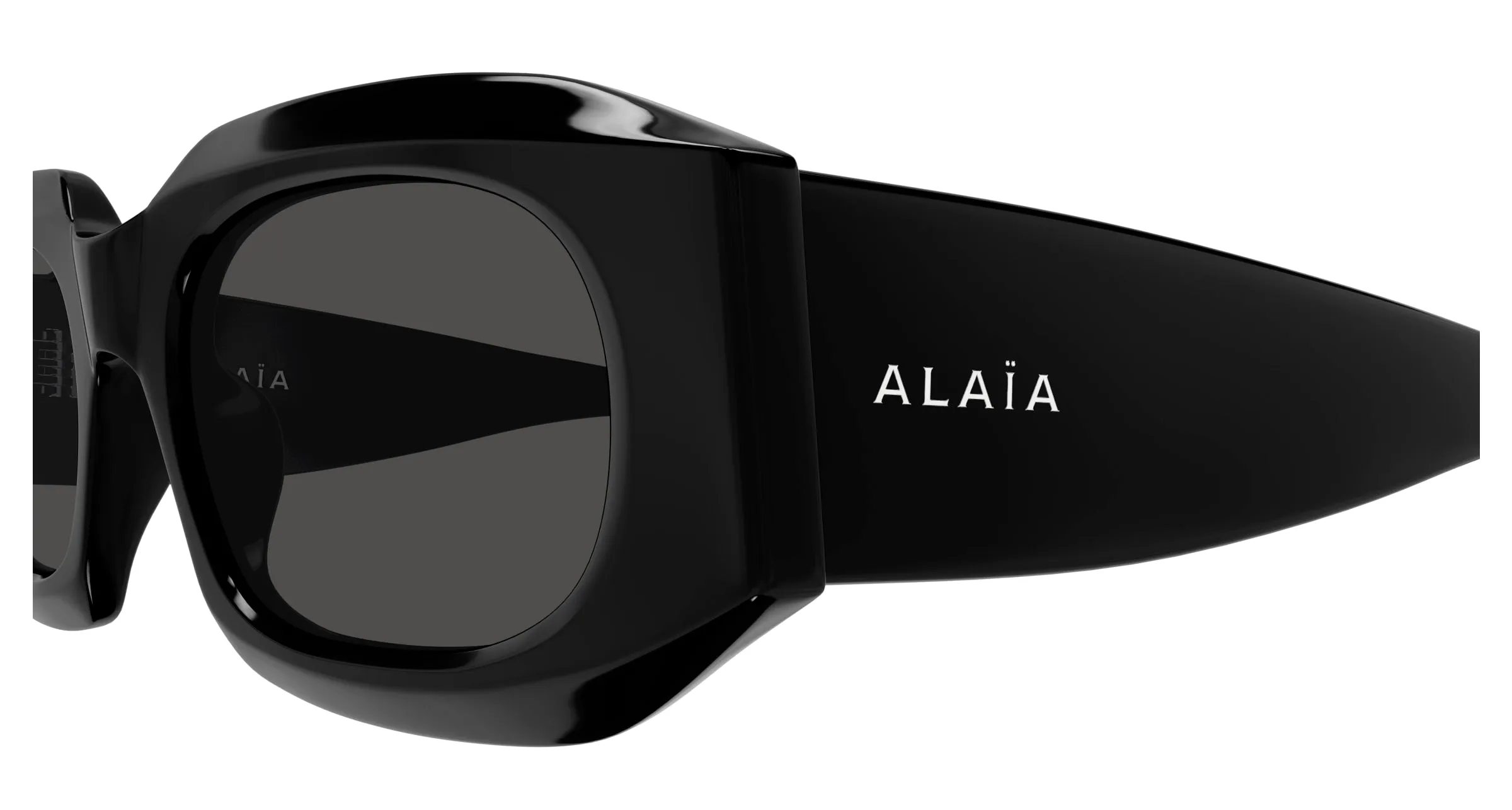 AZZEDINE ALAÏA AA0086S 001 Occhiali da sole Acetato Nero Grigio Squadrata - immagine 3