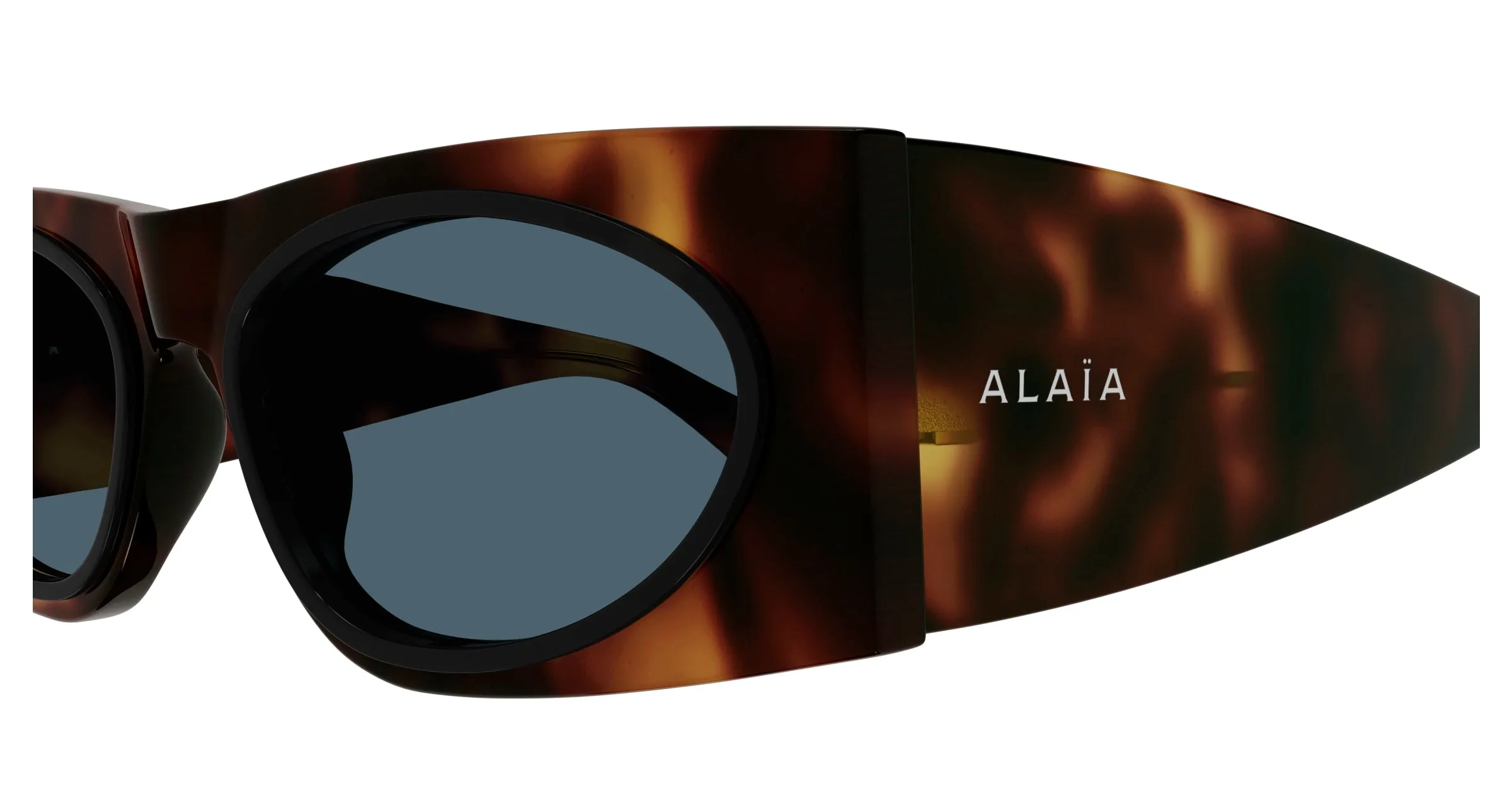 AZZEDINE ALAÏA AA0085S 004 Occhiali da sole Acetato Havana Blu Cat Eye - immagine 3