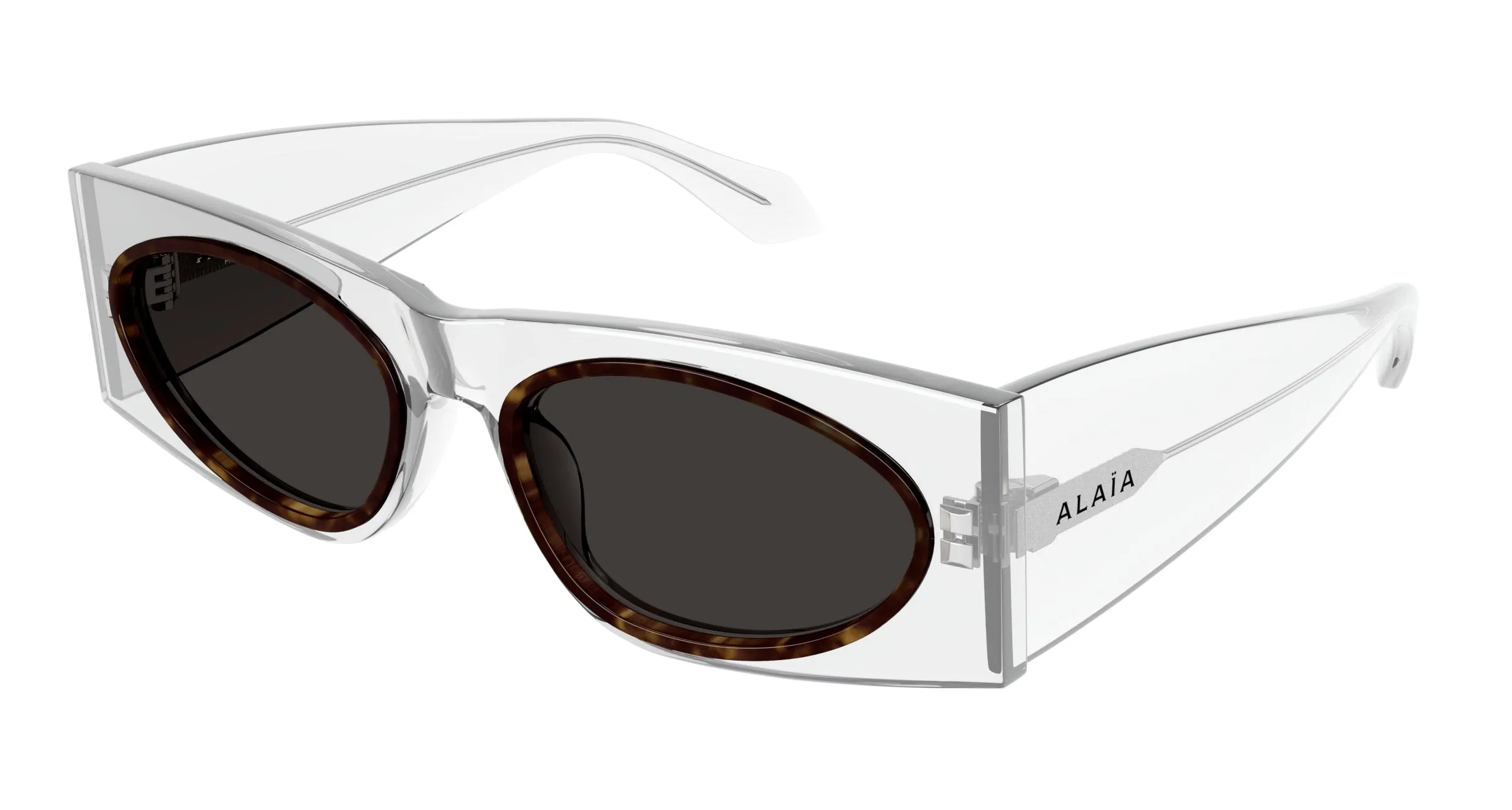 AZZEDINE ALAÏA AA0085S 001 Occhiali da sole Acetato Cristallo Grigio Cat Eye - immagine 1