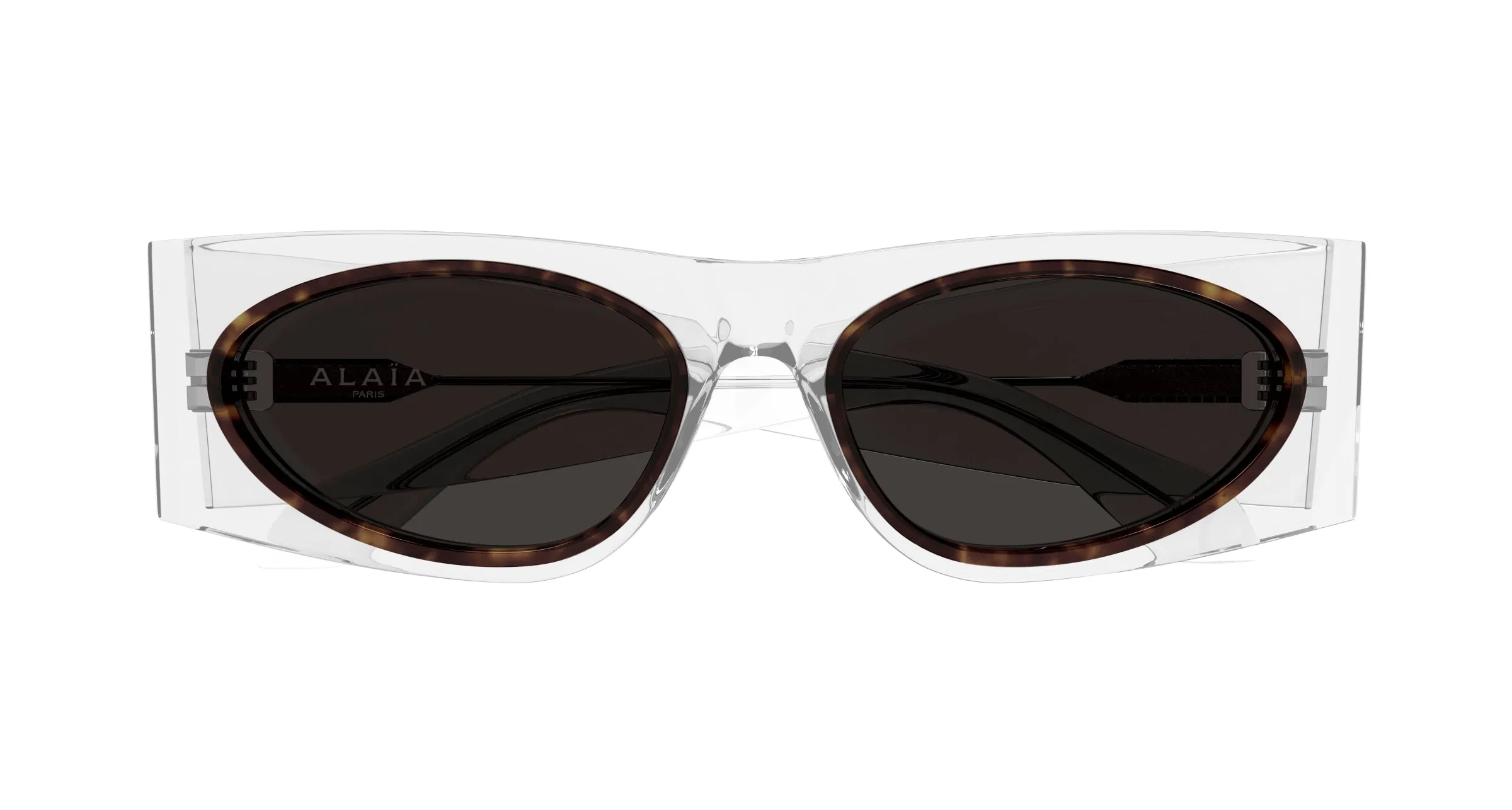 AZZEDINE ALAÏA AA0085S 001 Occhiali da sole Acetato Cristallo Grigio Cat Eye - immagine 2