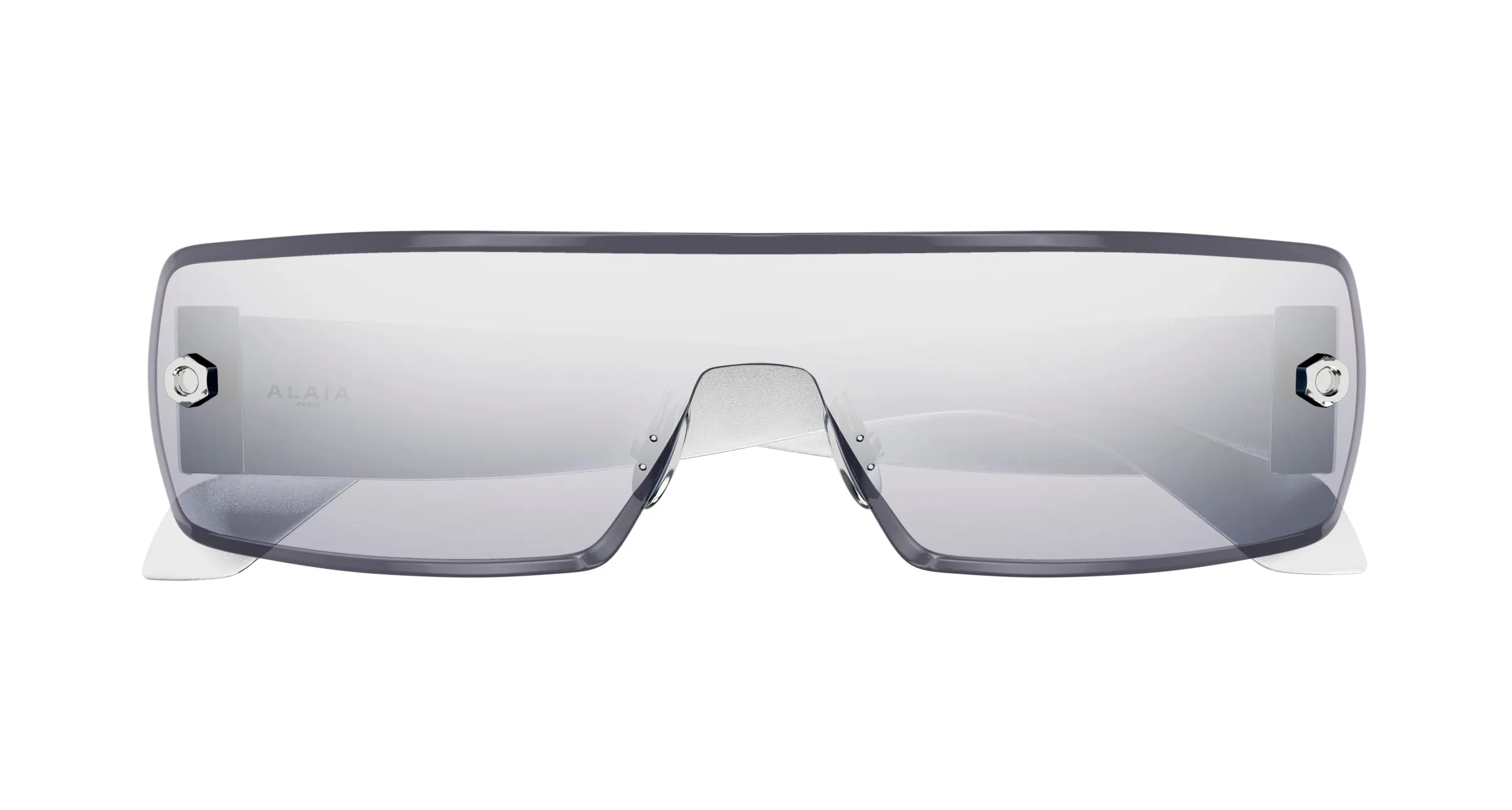AZZEDINE ALAÏA AA0083S 002 Occhiali da sole Metallo Argento Argento Squadrata Specchiato - immagine 2