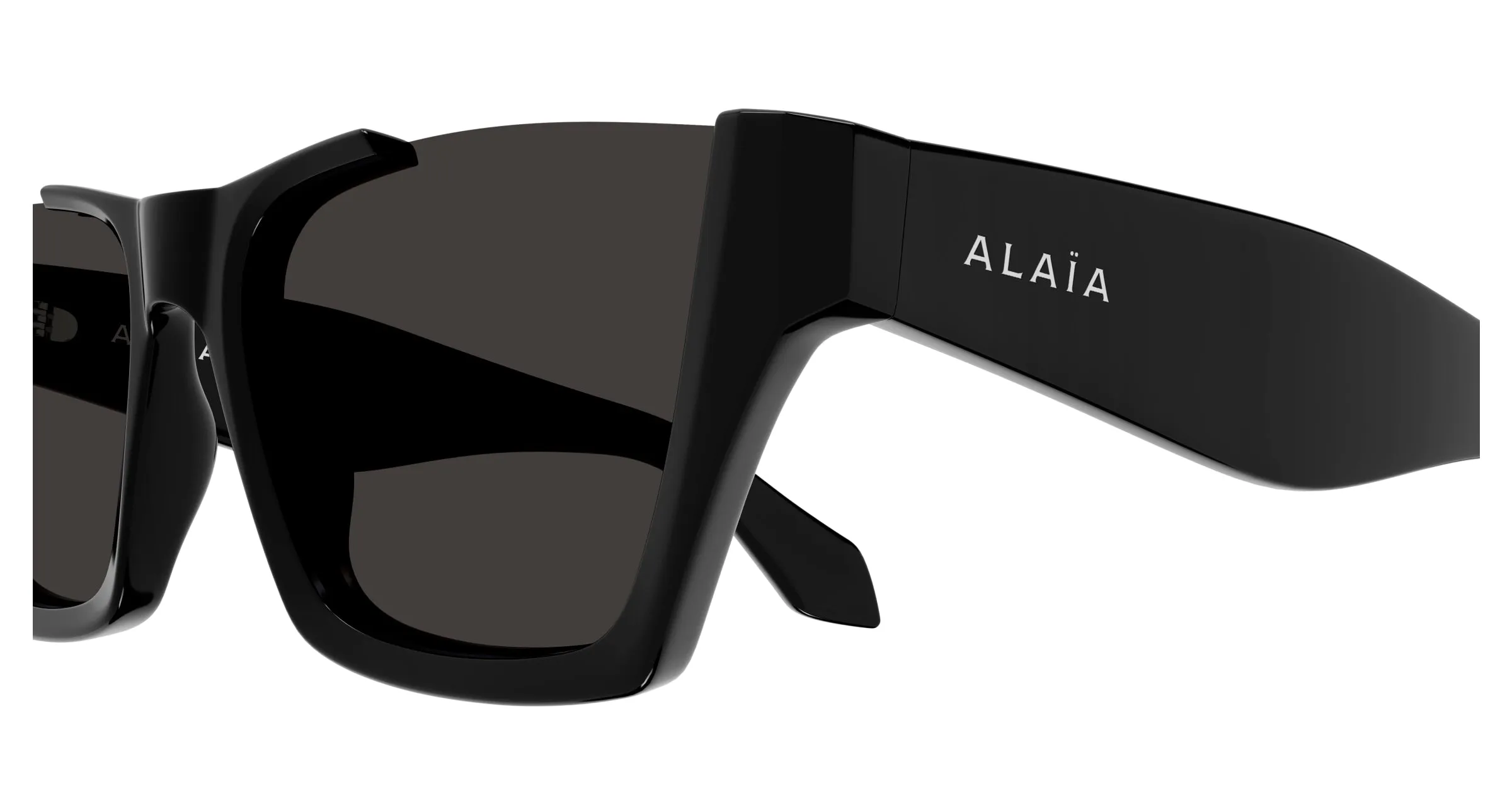 AZZEDINE ALAÏA AA0081S 001 Occhiali da sole Acetato Nero Grigio Squadrata - immagine 3