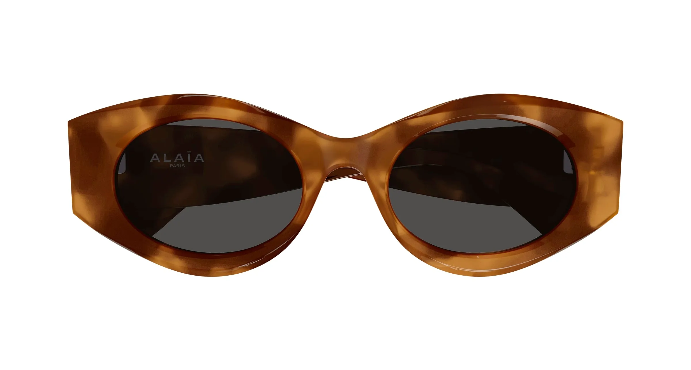AZZEDINE ALAÏA AA0080S 002 Occhiali da sole Acetato Havana Grigio Rotonda - immagine 2