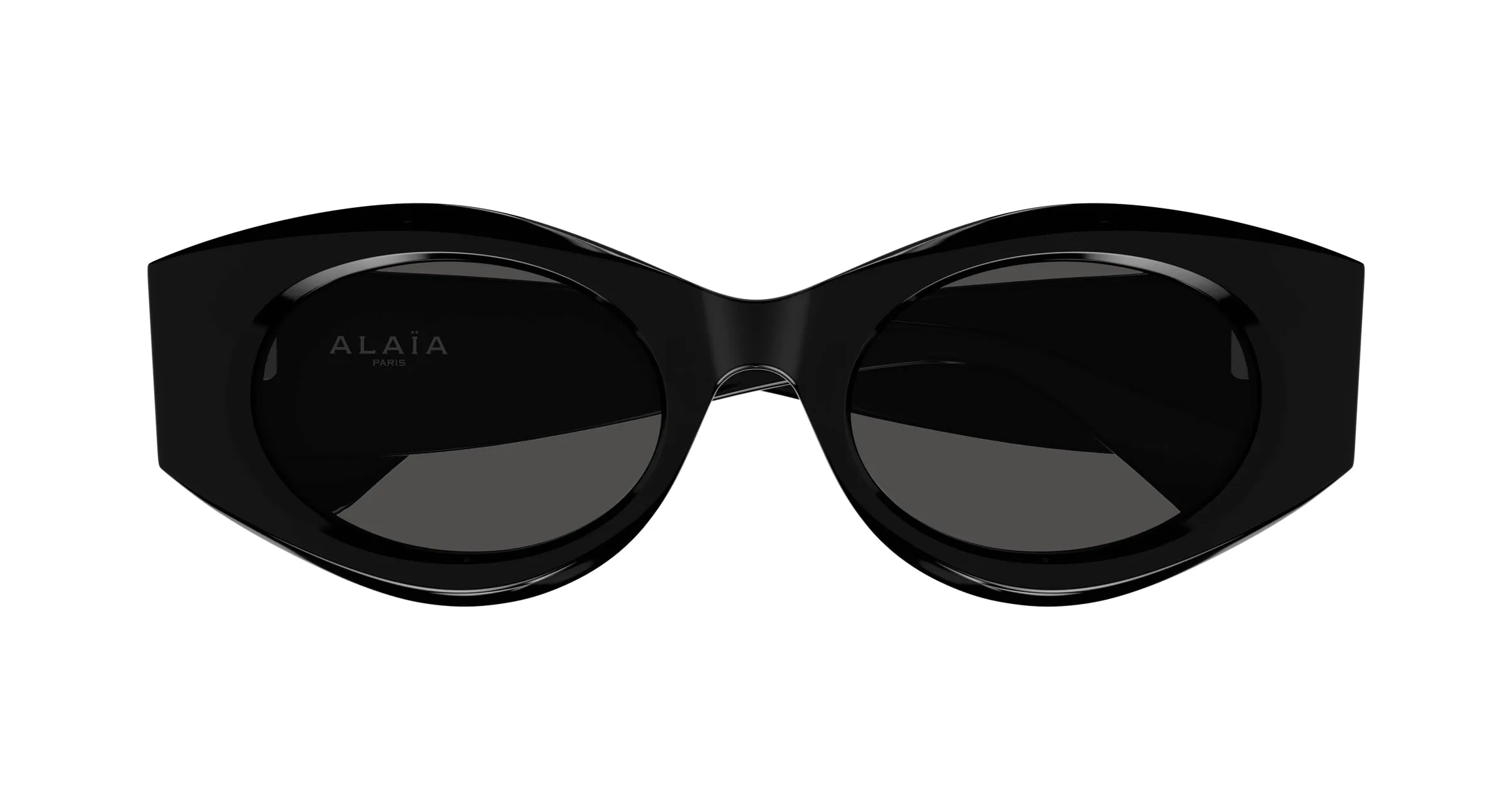AZZEDINE ALAÏA AA0080S 001 Occhiali da sole Acetato Nero Grigio Rotonda - immagine 2