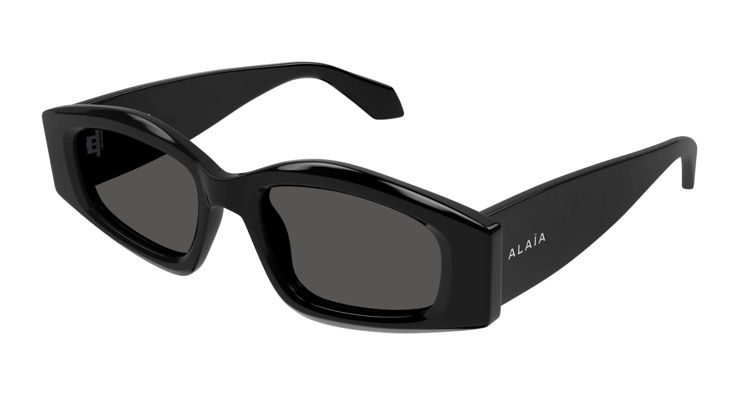 AZZEDINE ALAÏA AA0079S 001 Occhiali da sole Acetato Nero Grigio Geometrica - immagine 1