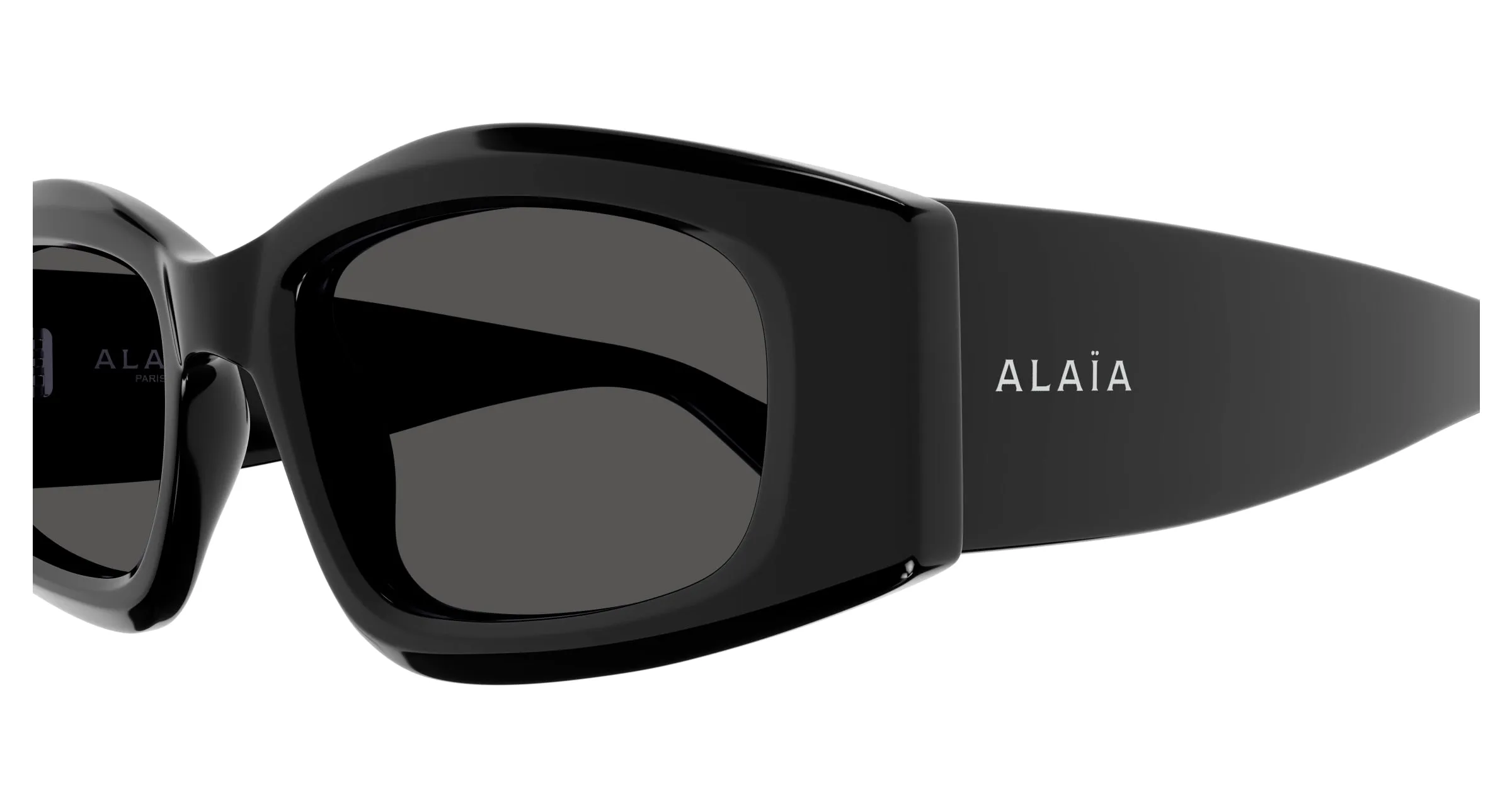 AZZEDINE ALAÏA AA0079S 001 Occhiali da sole Acetato Nero Grigio Geometrica - immagine 3