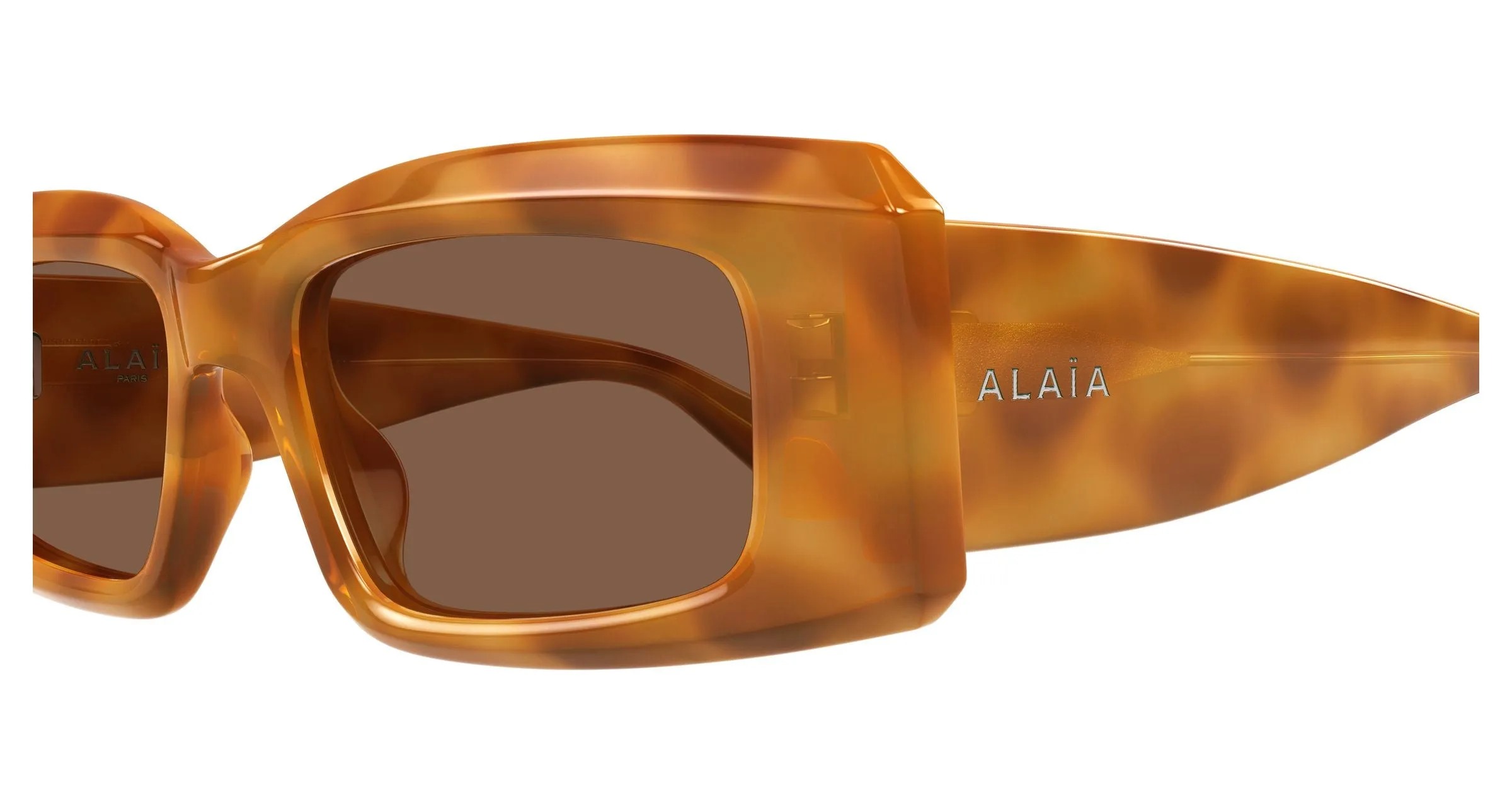 AZZEDINE ALAÏA AA0078S 010 Occhiali da sole Acetato Havana Marrone Geometrica - immagine 3