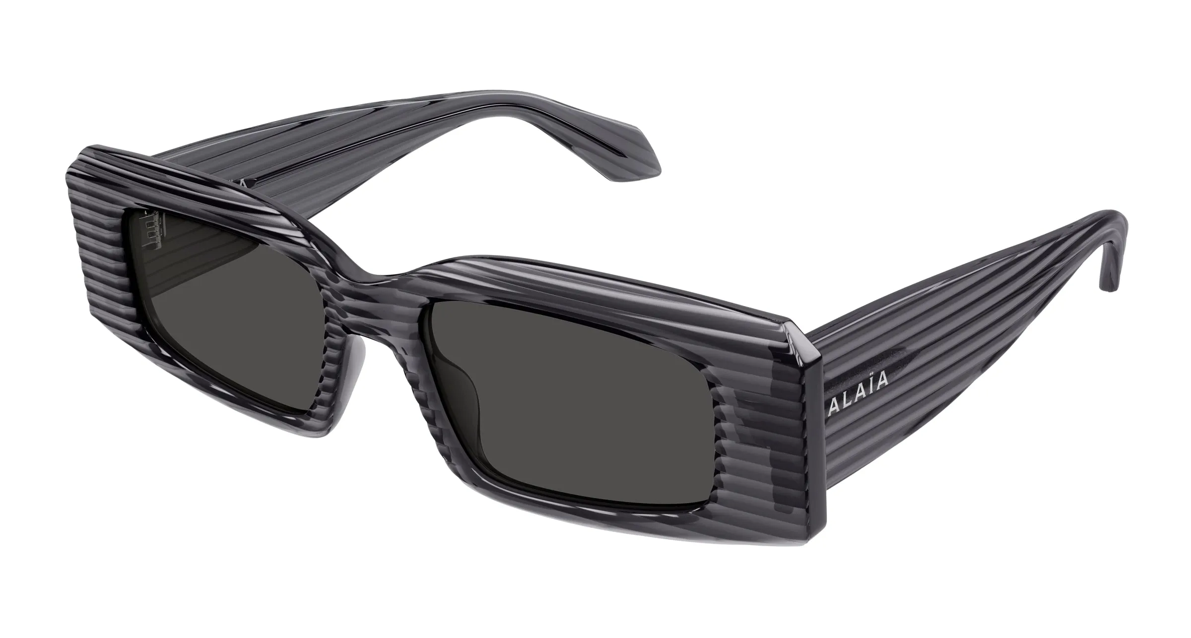 AZZEDINE ALAÏA AA0078S 006 Occhiali da sole Acetato Grigio Grigio Geometrica - immagine 1