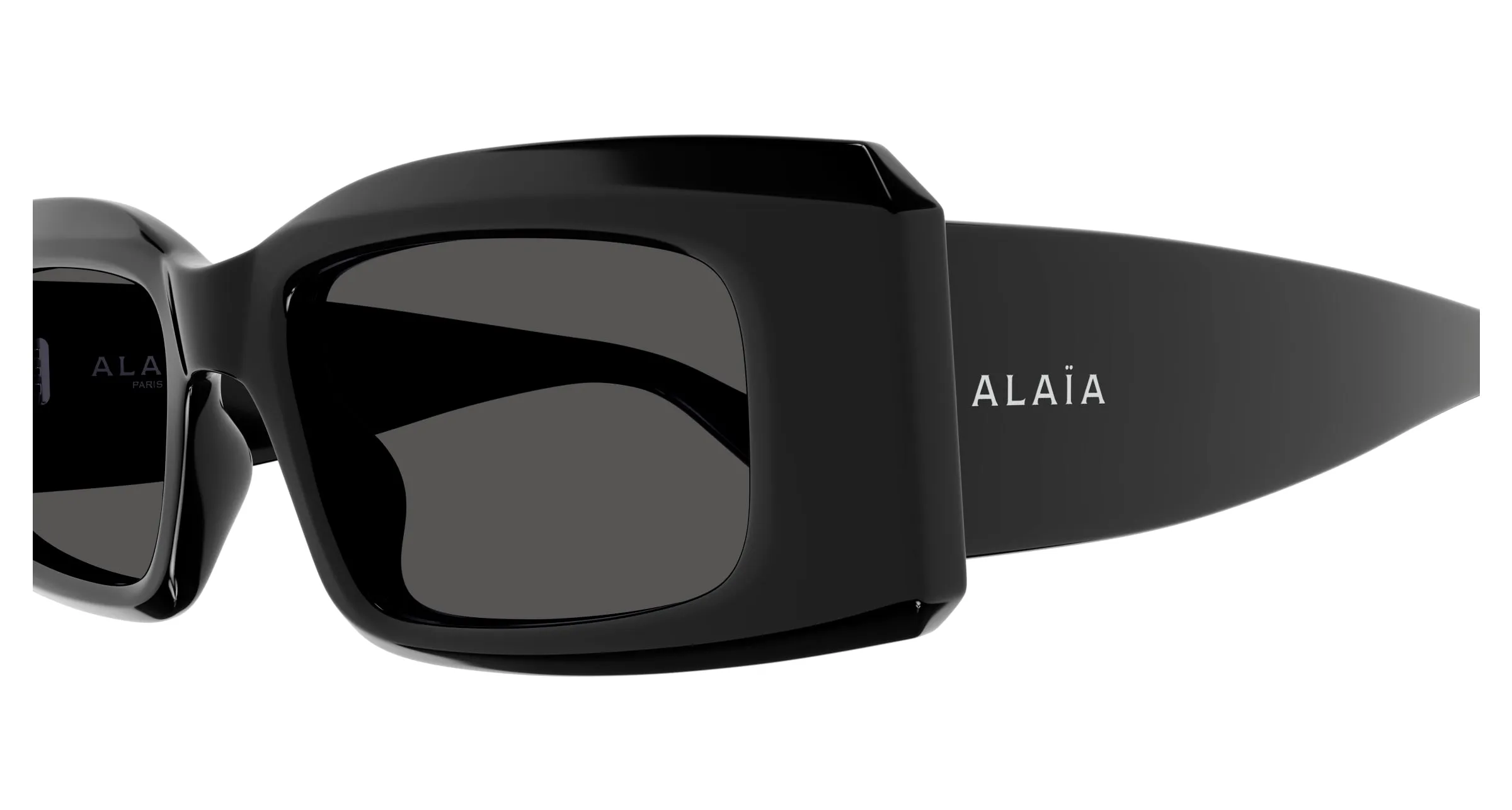 AZZEDINE ALAÏA AA0078S 001 Occhiali da sole Acetato Nero Grigio Geometrica - immagine 3