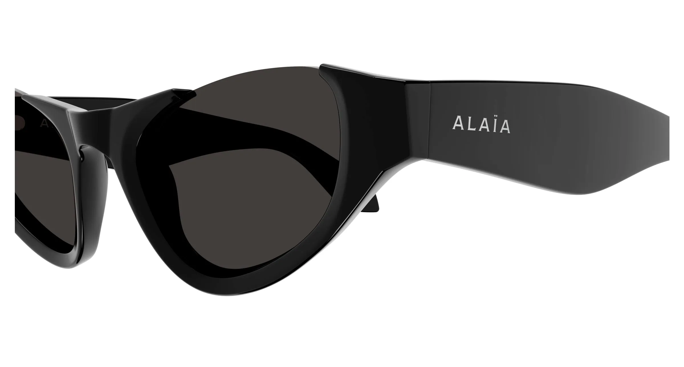 AZZEDINE ALAÏA AA0076S 001 Occhiali da sole Acetato Nero Grigio Cat Eye - immagine 3
