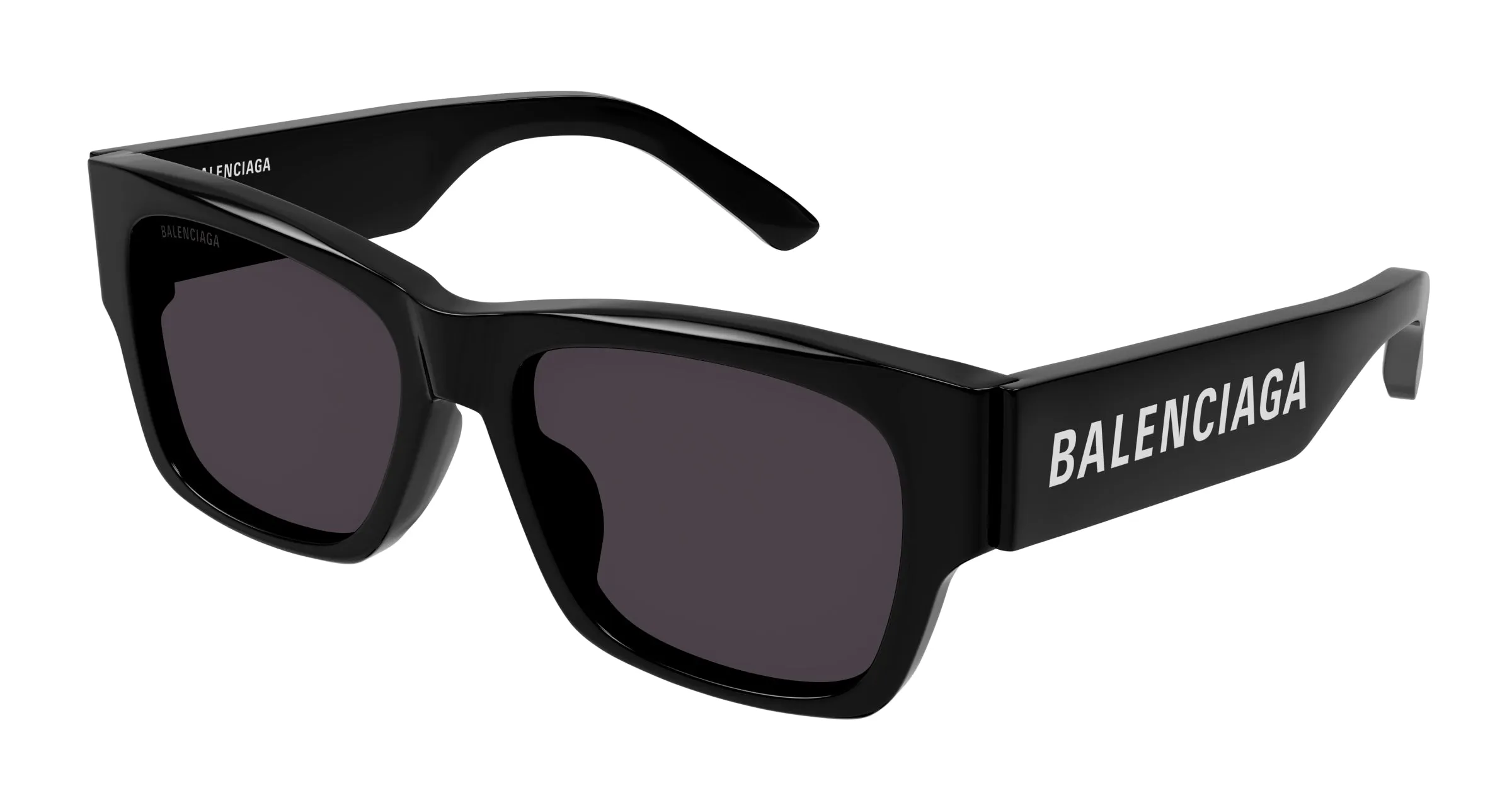 Balenciaga BB0262SA 001 Occhiali da sole Acetato Nero Grigio Squadrata - immagine 1