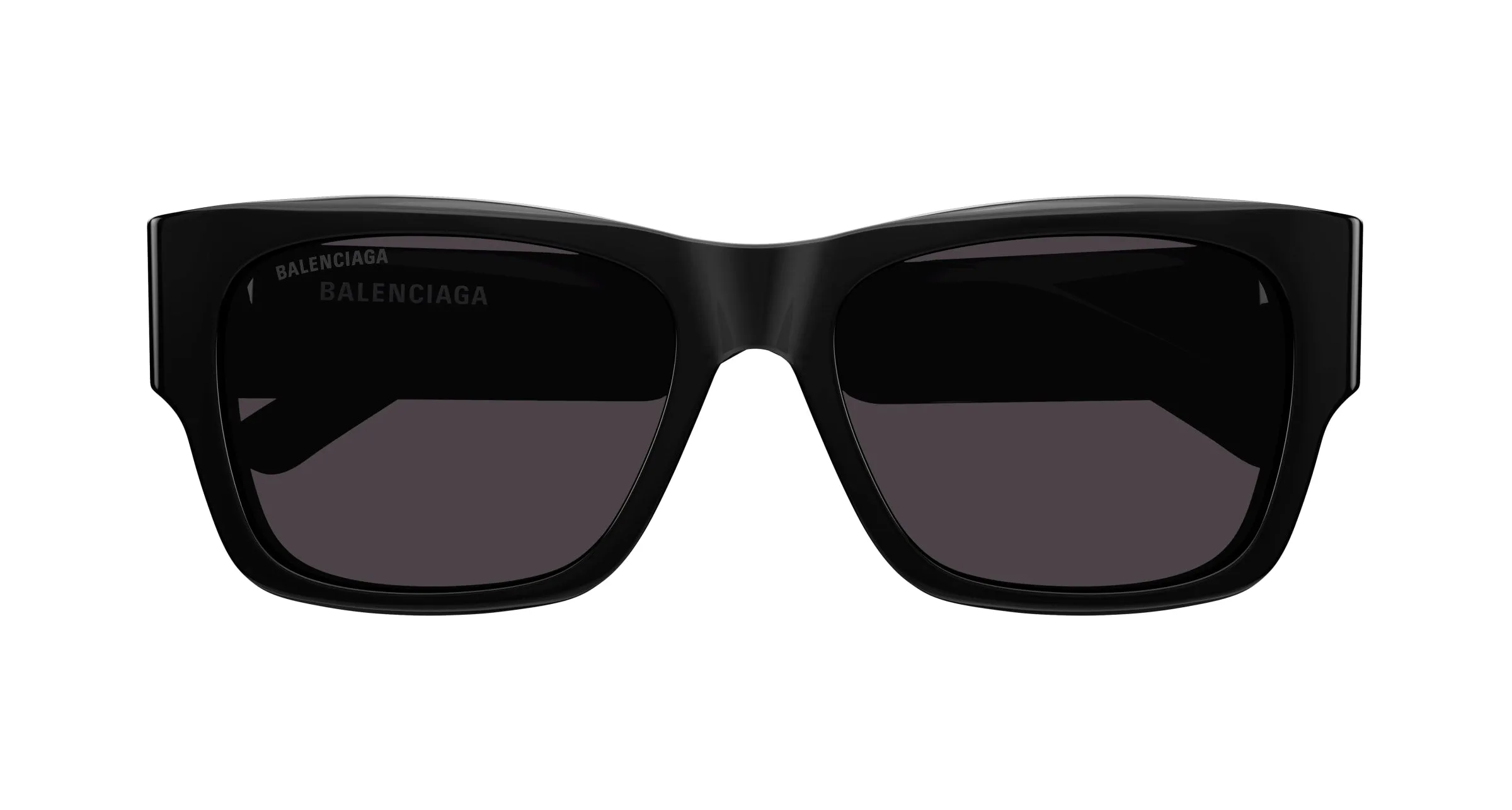 Balenciaga BB0262SA 001 Occhiali da sole Acetato Nero Grigio Squadrata - immagine 3