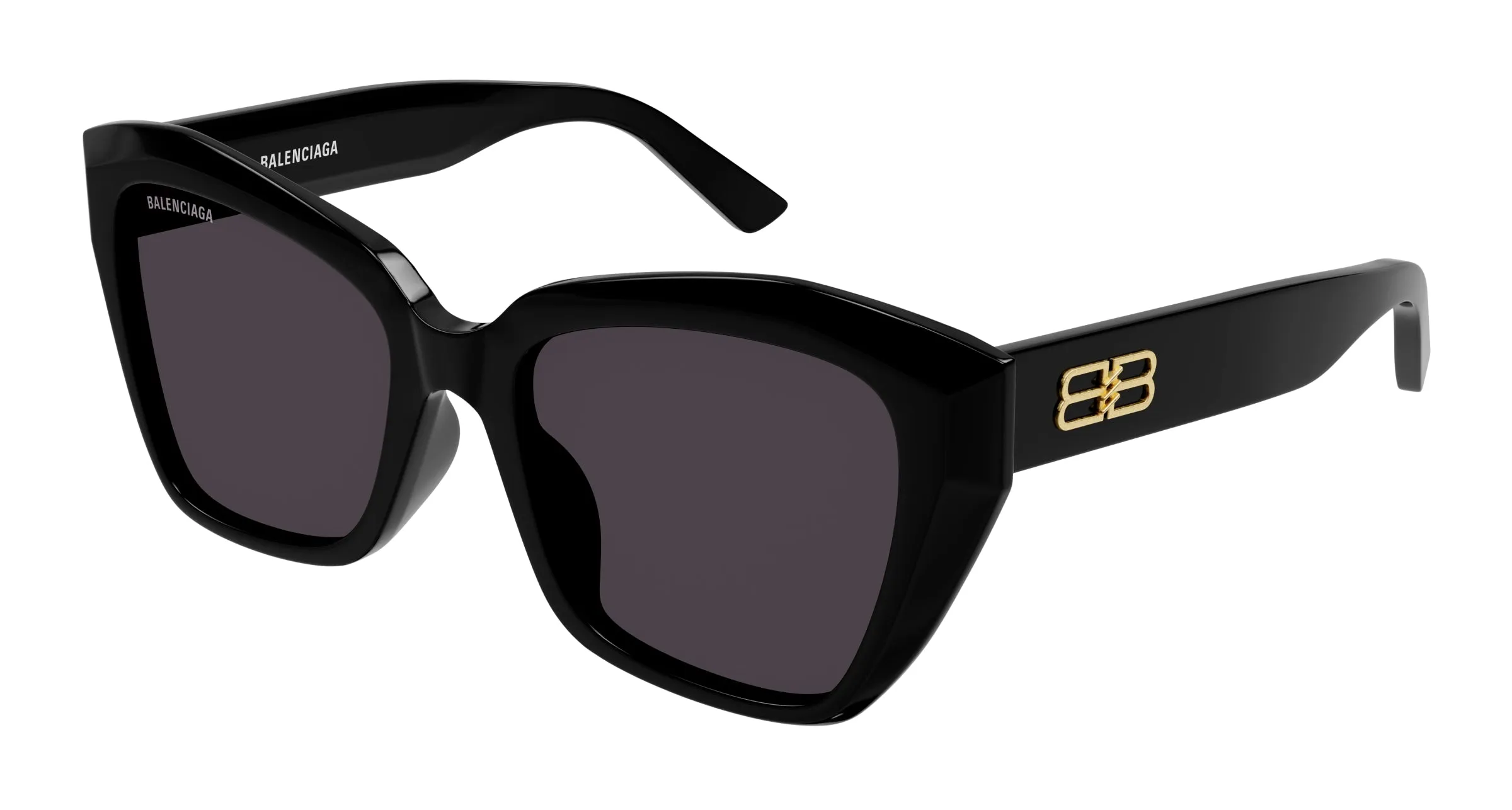Balenciaga BB0273SA 001 Occhiali da sole Acetato Nero Grigio Farfalla - immagine 1