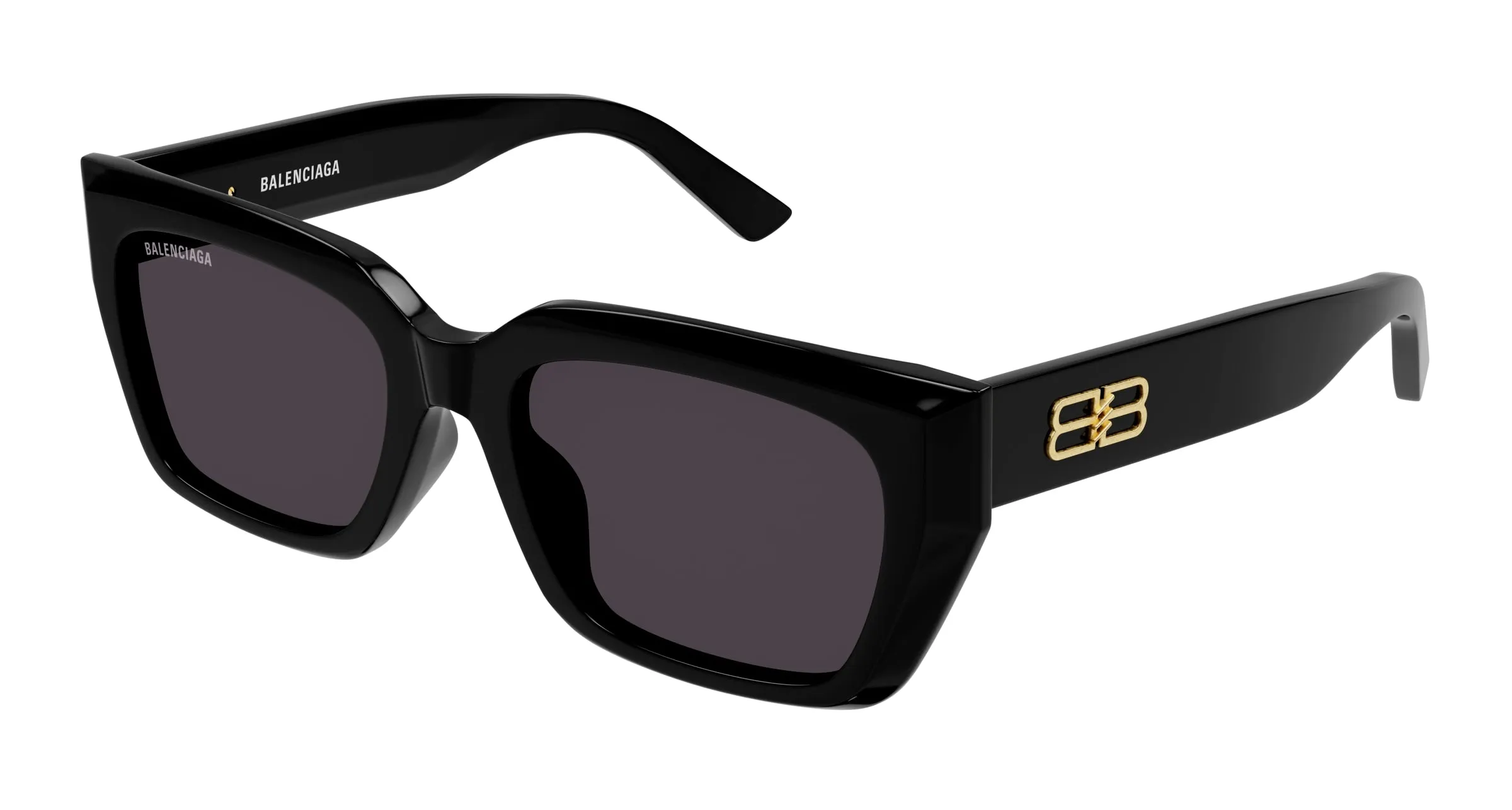 Balenciaga BB0272SA 001 Occhiali da sole Acetato Nero Grigio Squadrata - immagine 1