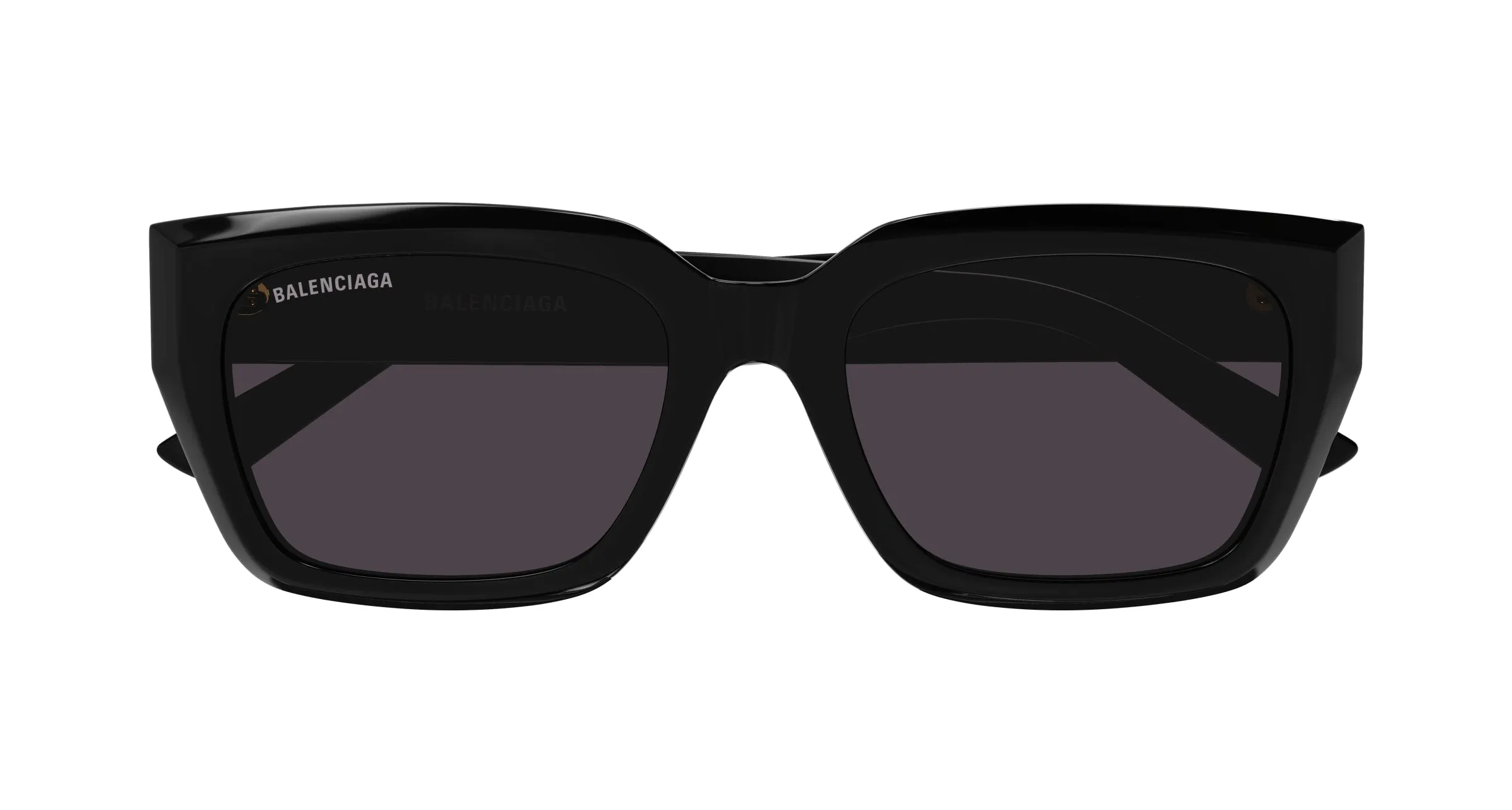 Balenciaga BB0272SA 001 Occhiali da sole Acetato Nero Grigio Squadrata - immagine 2