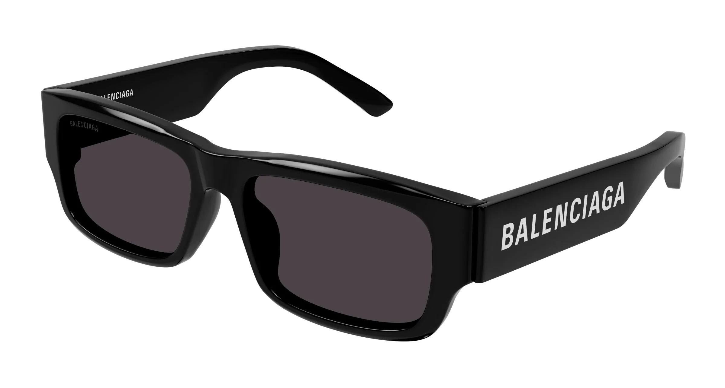 Balenciaga BB0261SA 001 Occhiali da sole Acetato Nero Grigio Squadrata - immagine 1