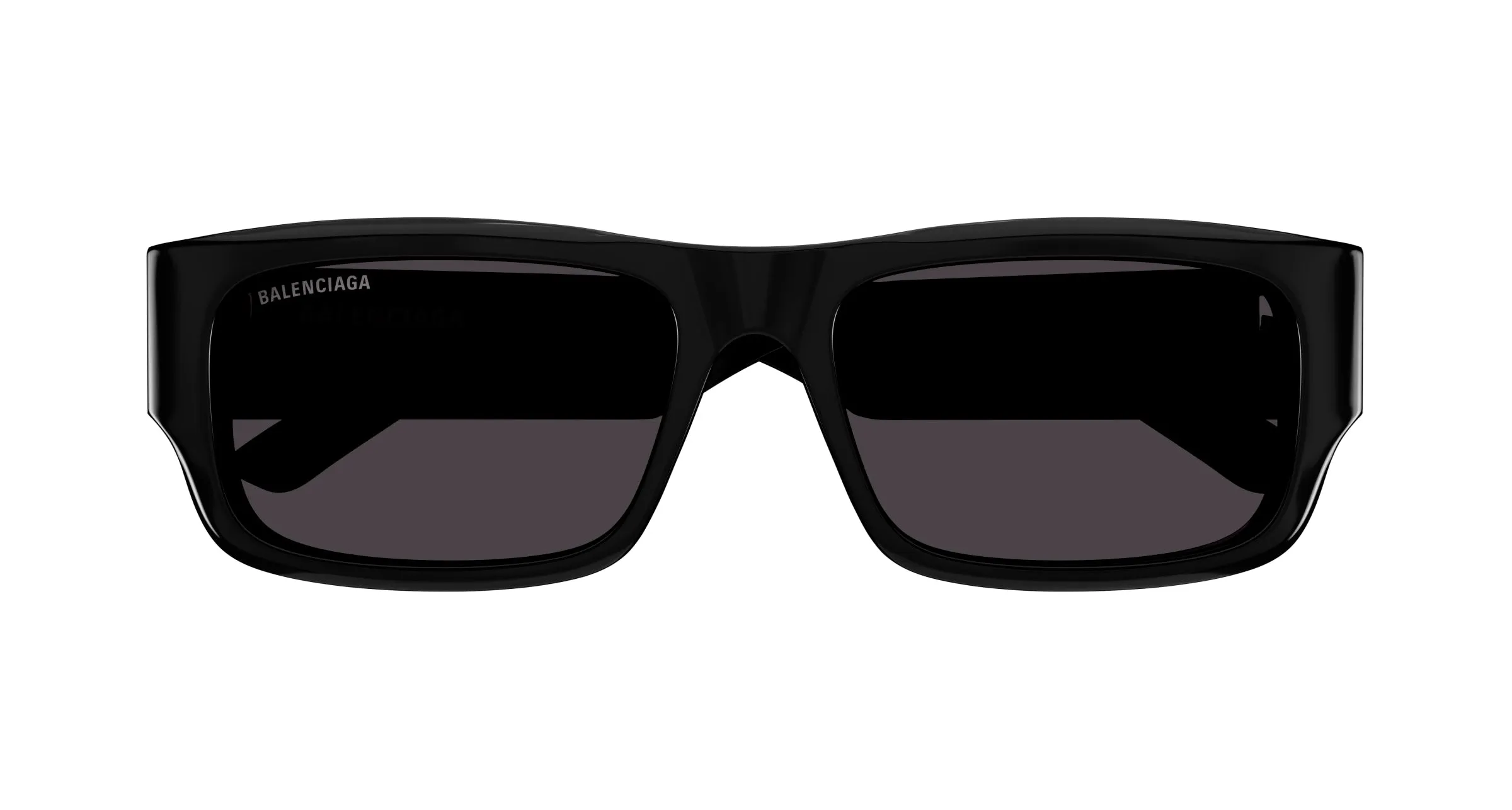 Balenciaga BB0261SA 001 Occhiali da sole Acetato Nero Grigio Squadrata - immagine 2