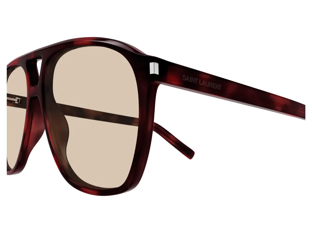 SAINT LAURENT SL 596 DUNE 003 Occhiali da sole Acetato Havana Marrone Pilot - immagine 3