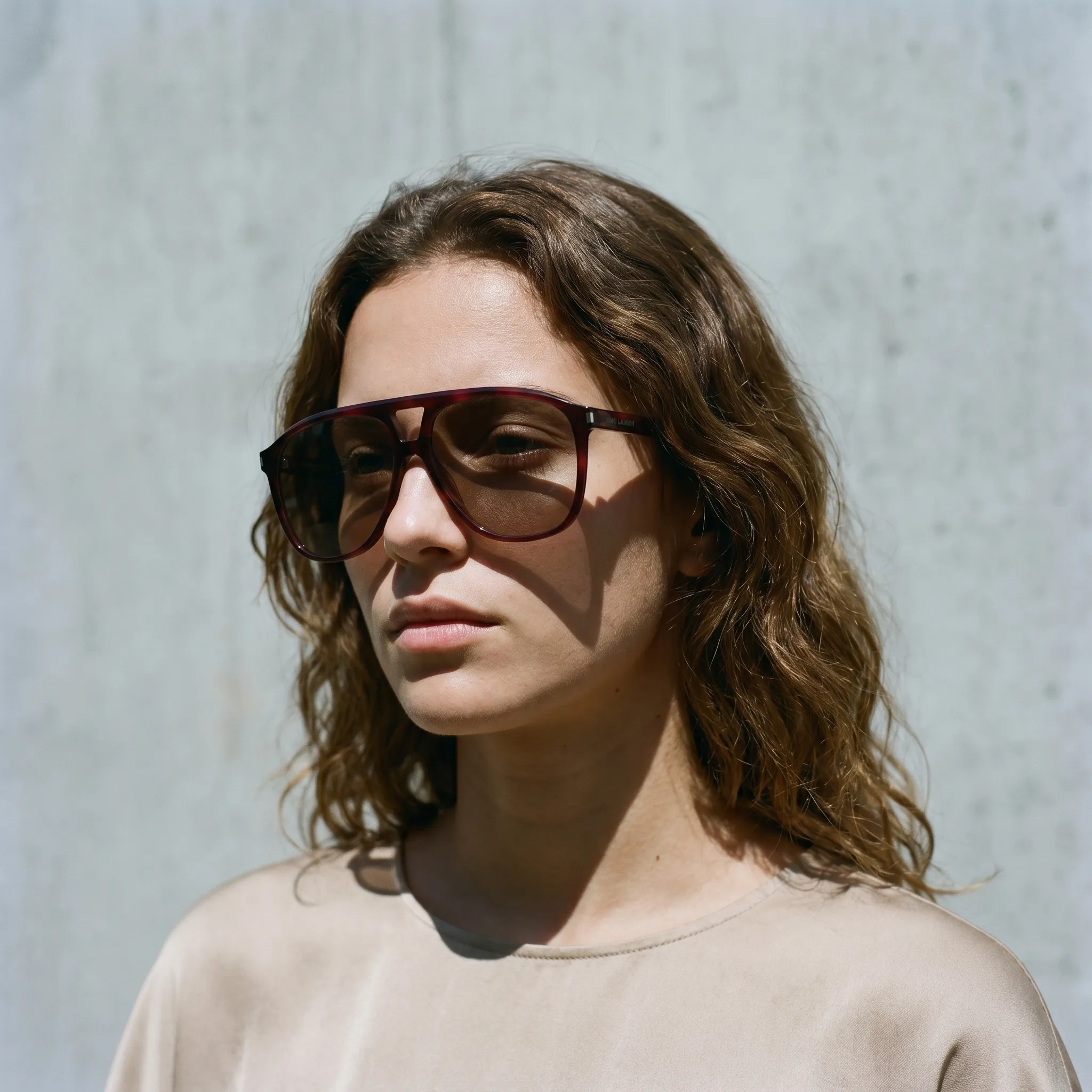 SAINT LAURENT SL 596 DUNE 003 Occhiali da sole Acetato Havana Marrone Pilot - immagine 4