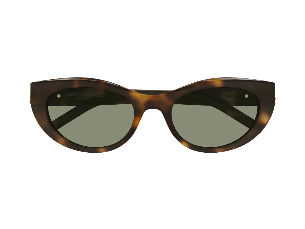 SAINT LAURENT SL M115 003 Occhiali da sole Acetato Havana Verde Cat Eye - immagine 2