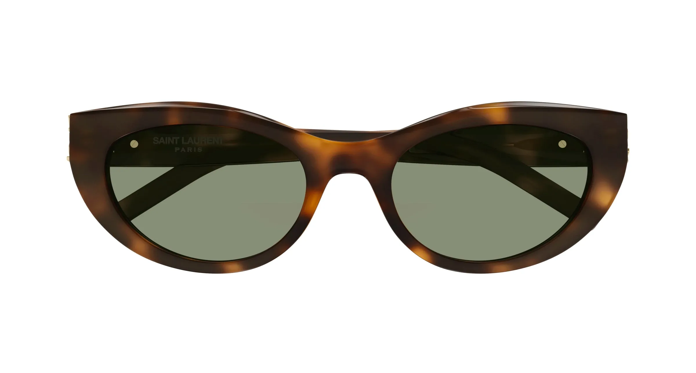SAINT LAURENT SL M115 003 Occhiali da sole Acetato Havana Verde Cat Eye - immagine 3