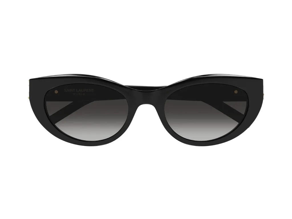 SAINT LAURENT SL M115 002 Occhiali da sole Acetato Nero Grigio Cat Eye Sfumato - immagine 2
