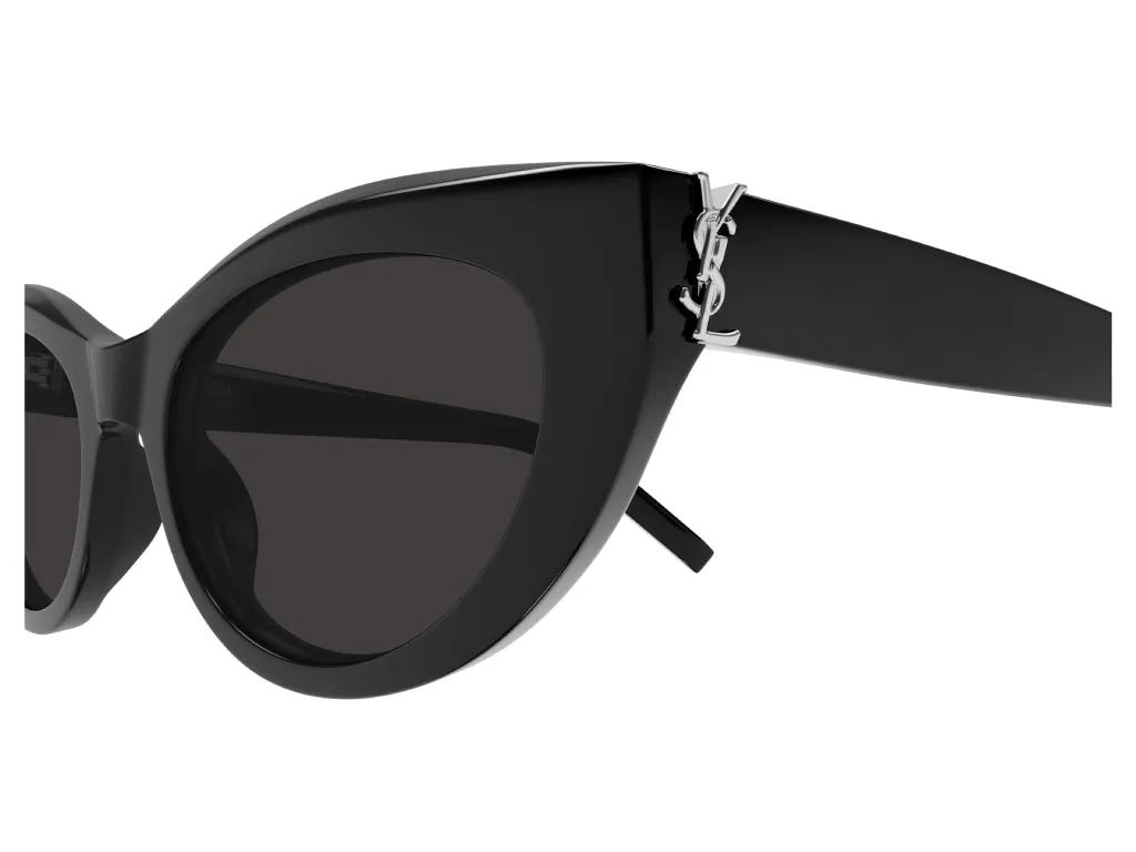 SAINT LAURENT SL M115 001 Occhiali da sole Acetato Nero Nero Cat Eye - immagine 4