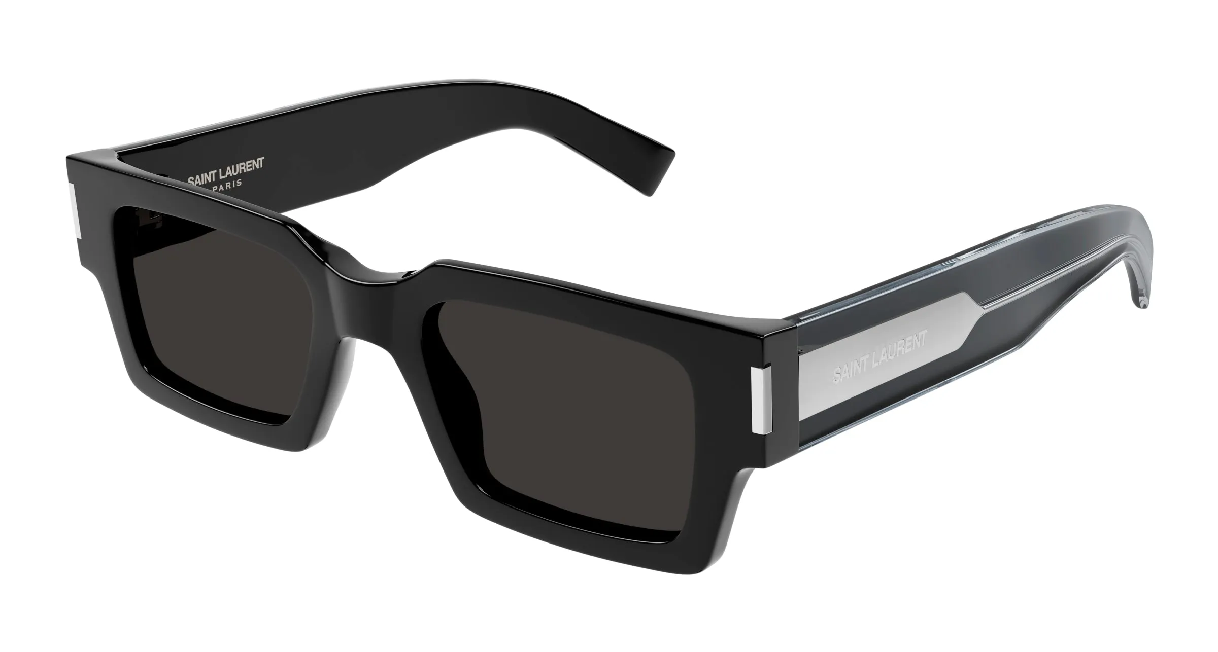SAINT LAURENT SL 572 001 Occhiali da sole Acetato Nero Grigio Squadrata - immagine 1